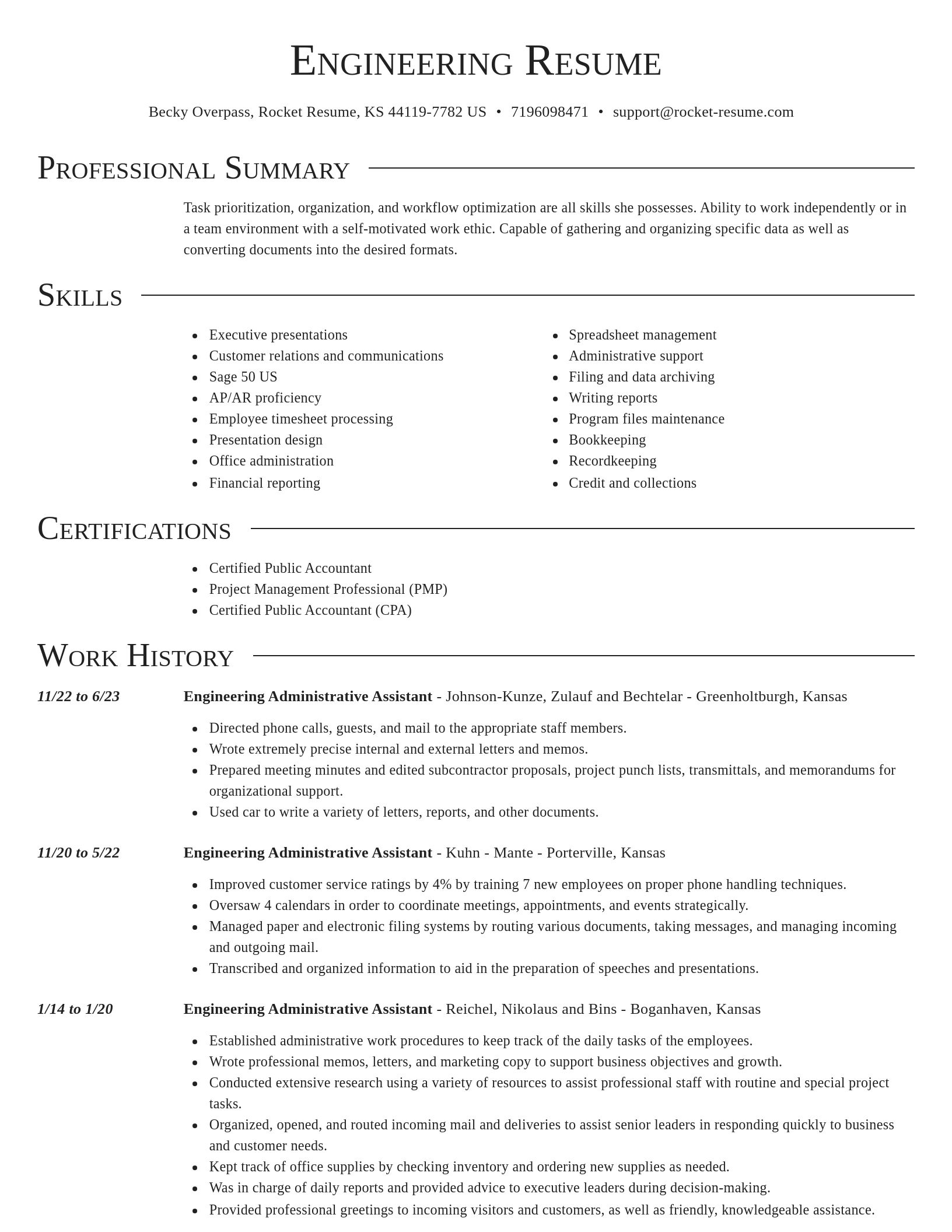 Director resume template