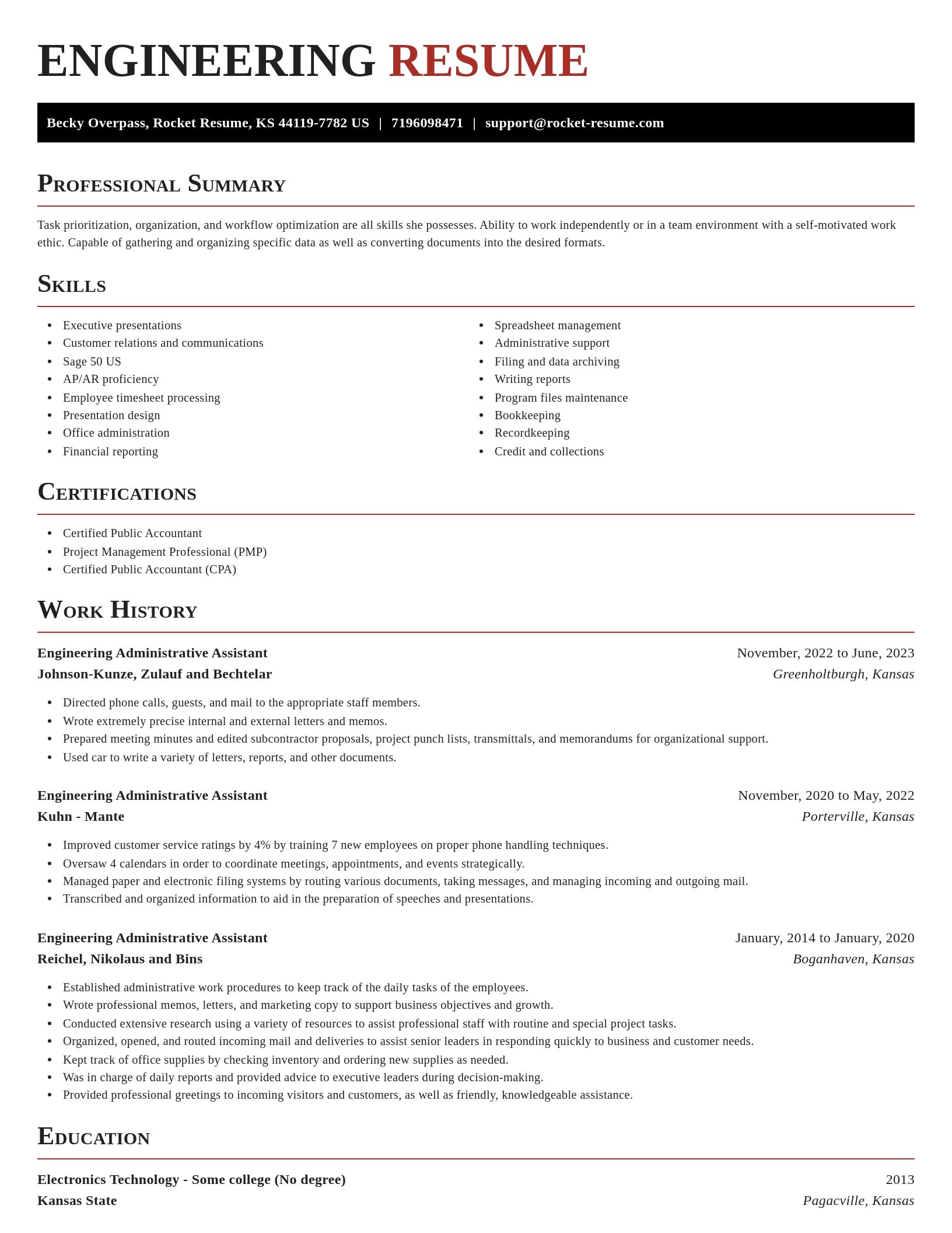 Exquisite resume template