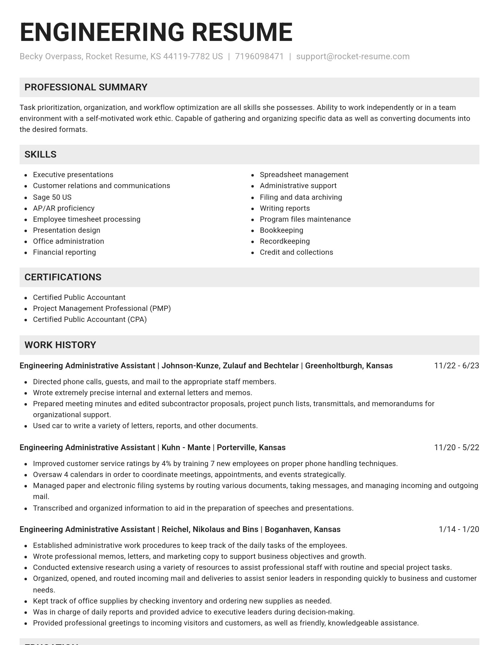Genius resume template