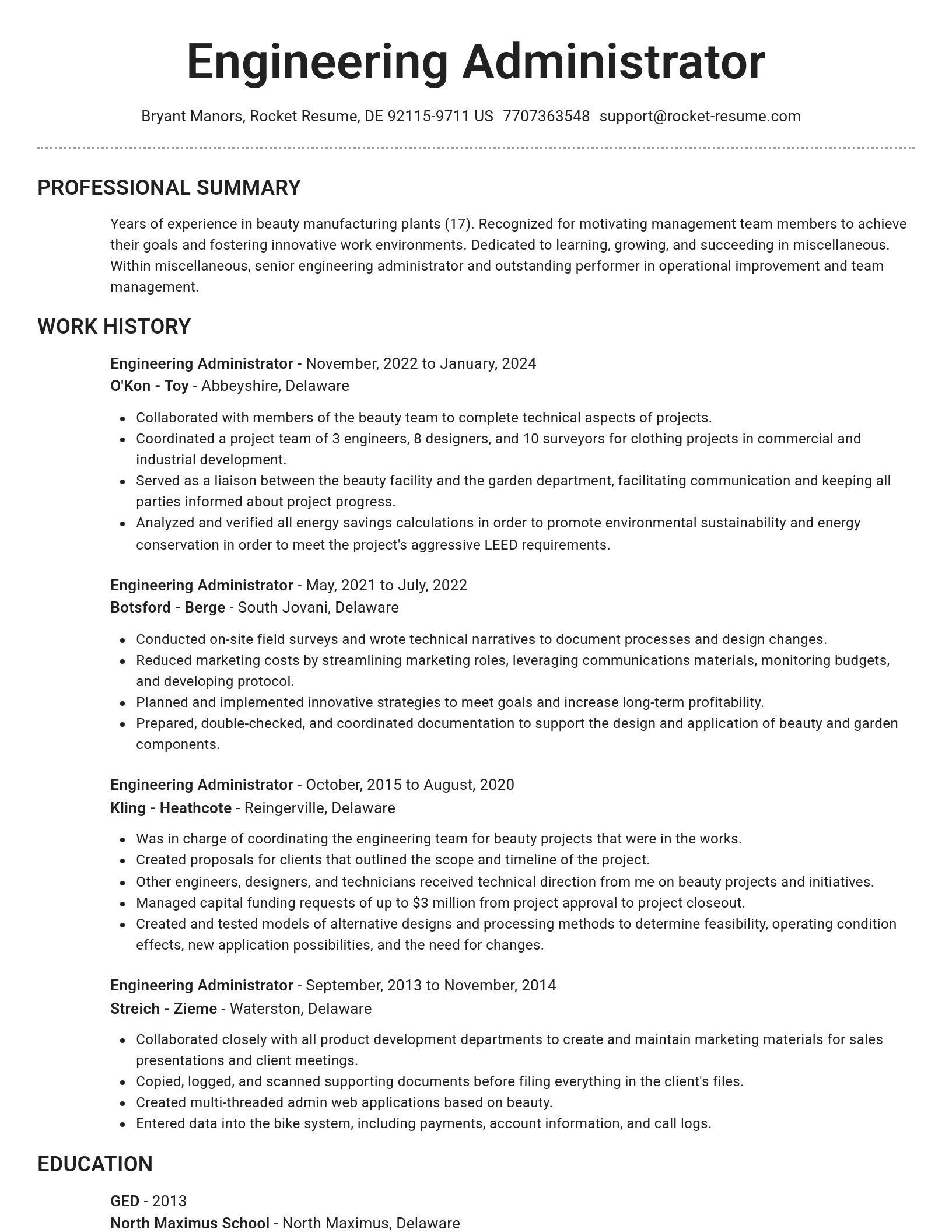 Brilliant resume template