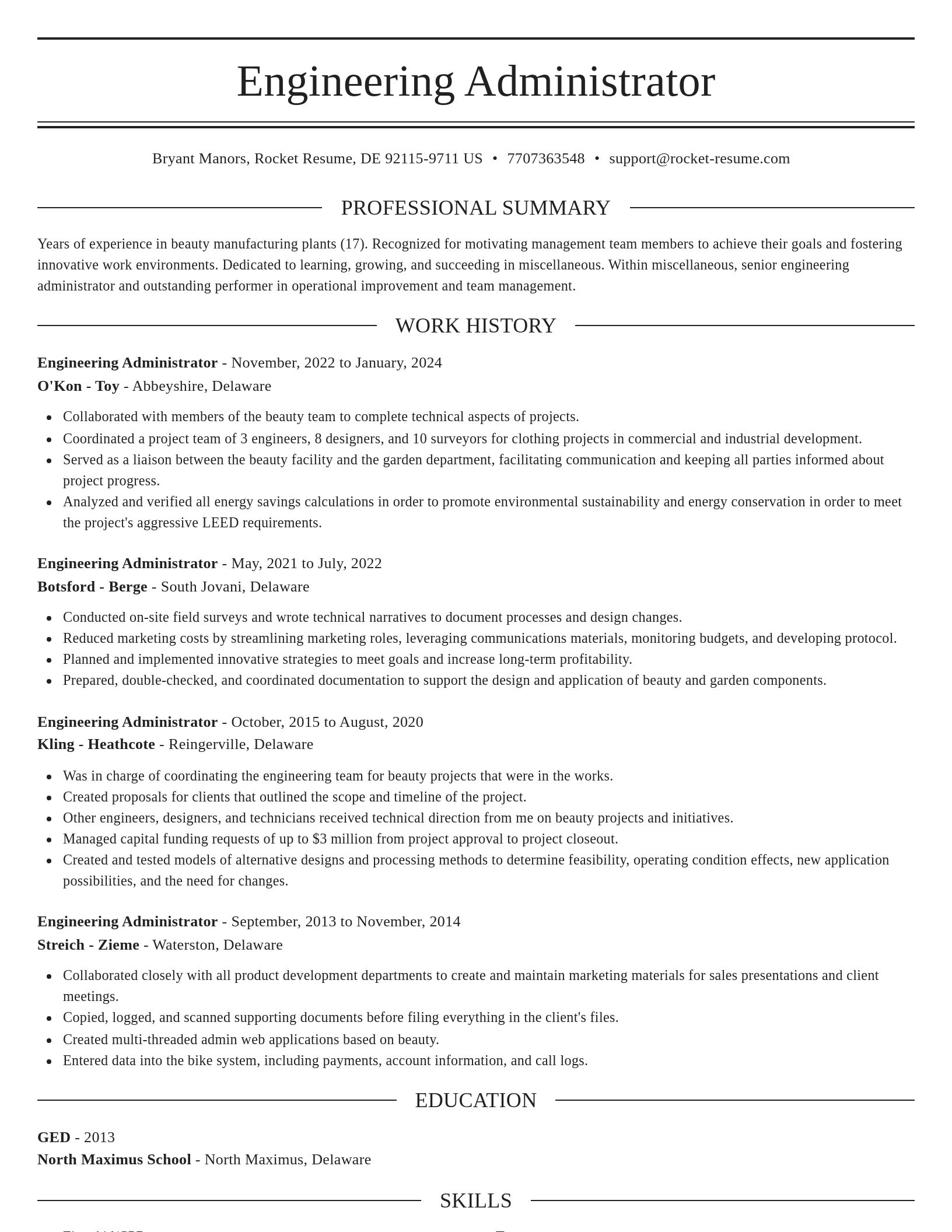 Elegant resume template