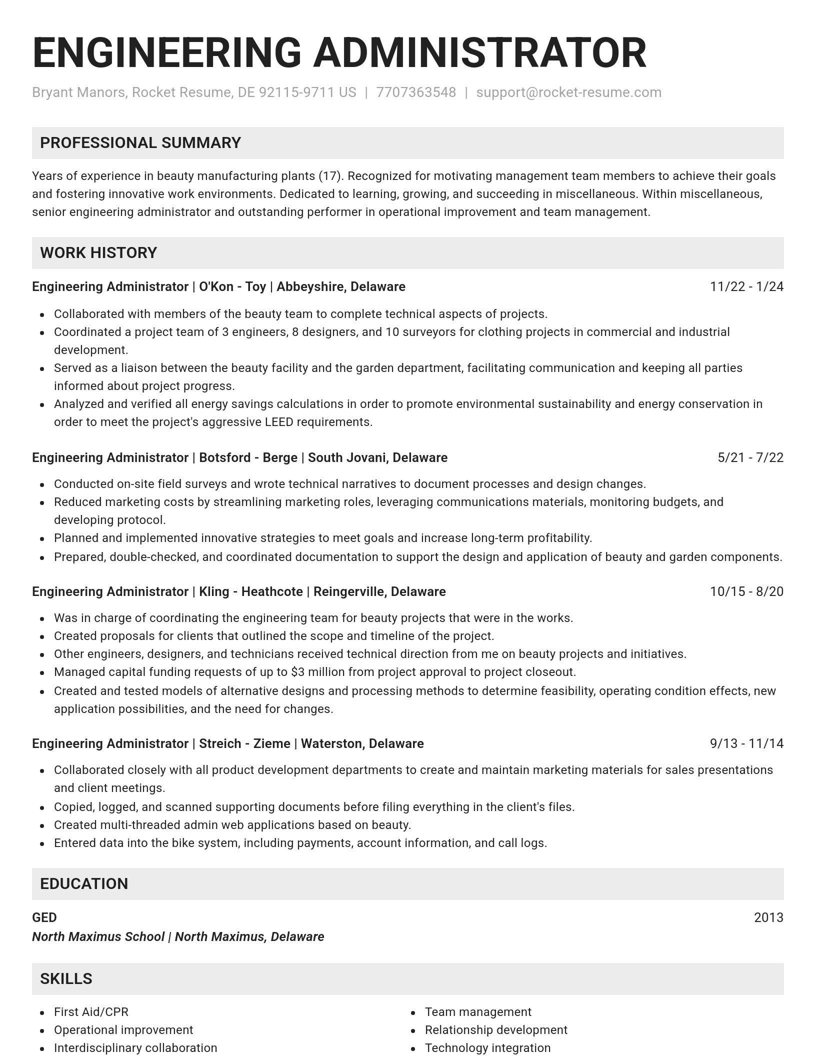 Genius resume template