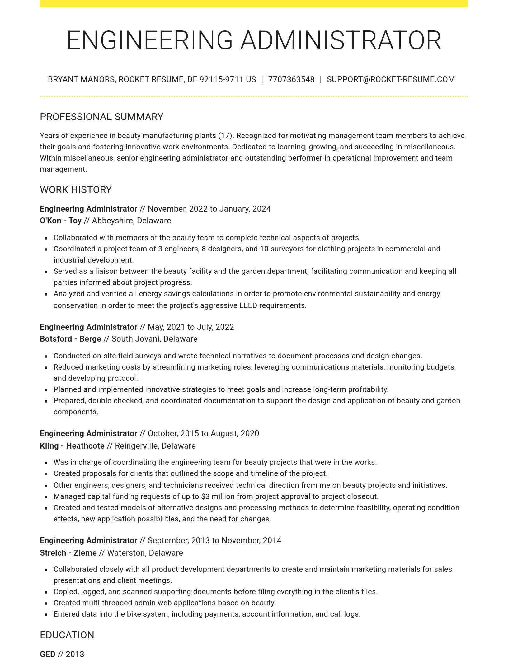 Grand resume template