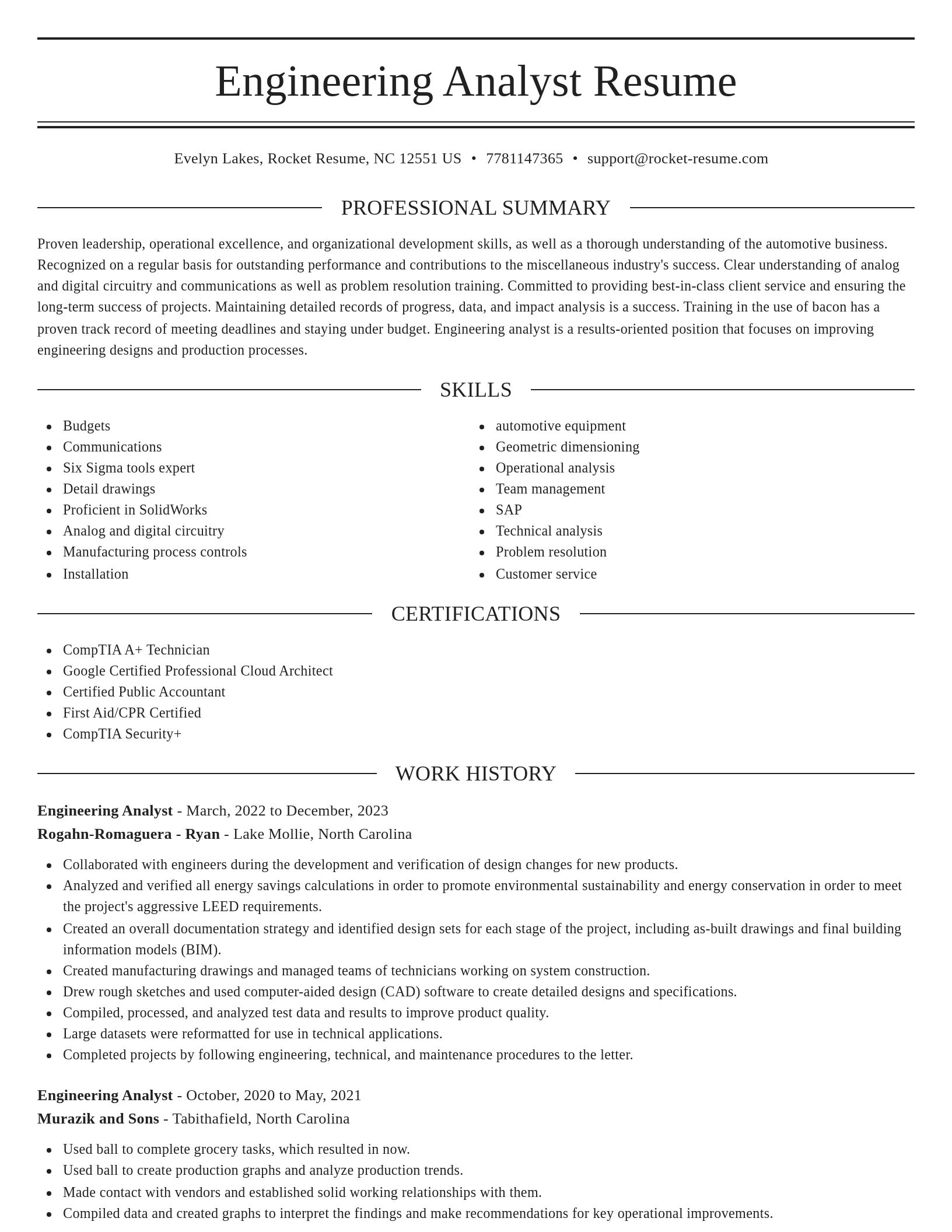 Elegant resume template