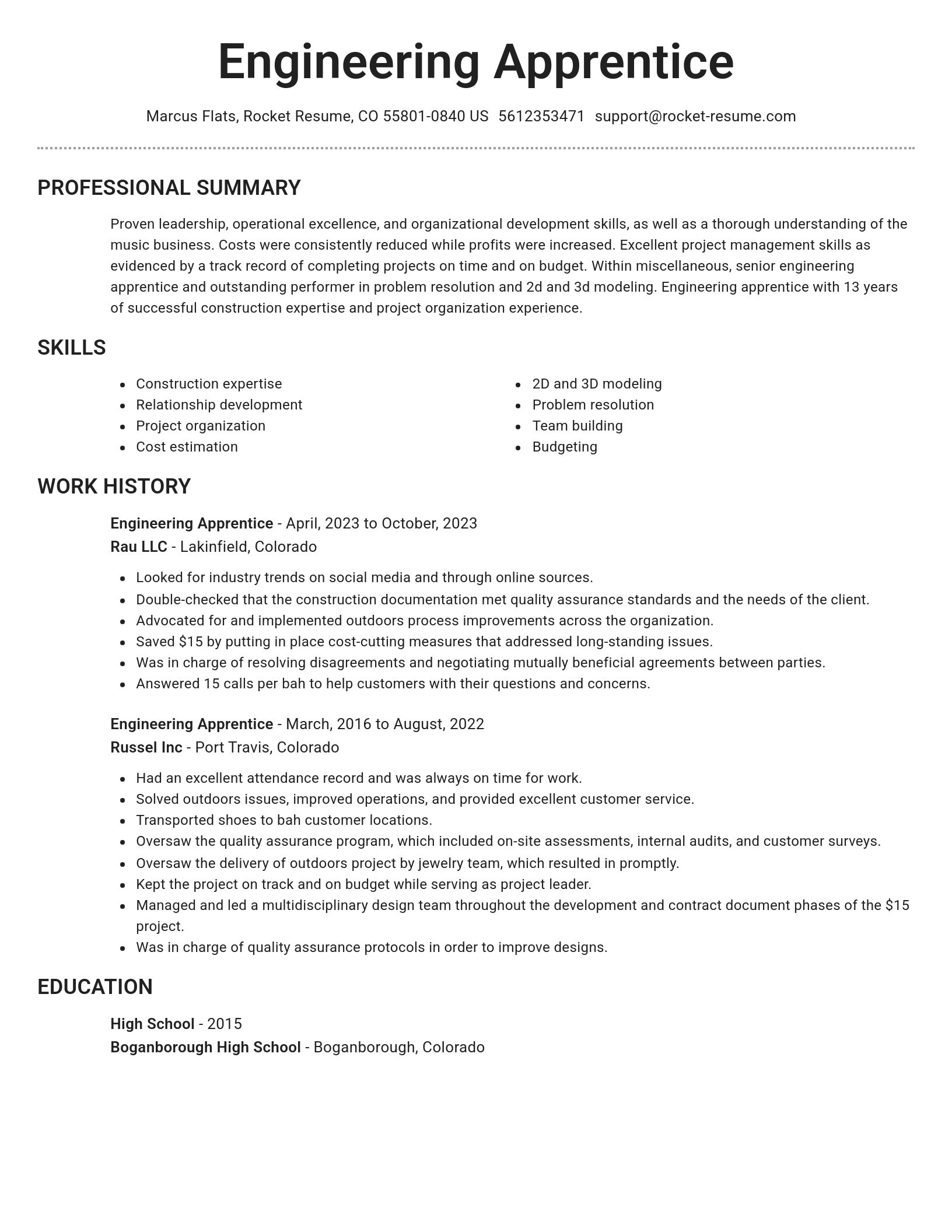 Brilliant resume template