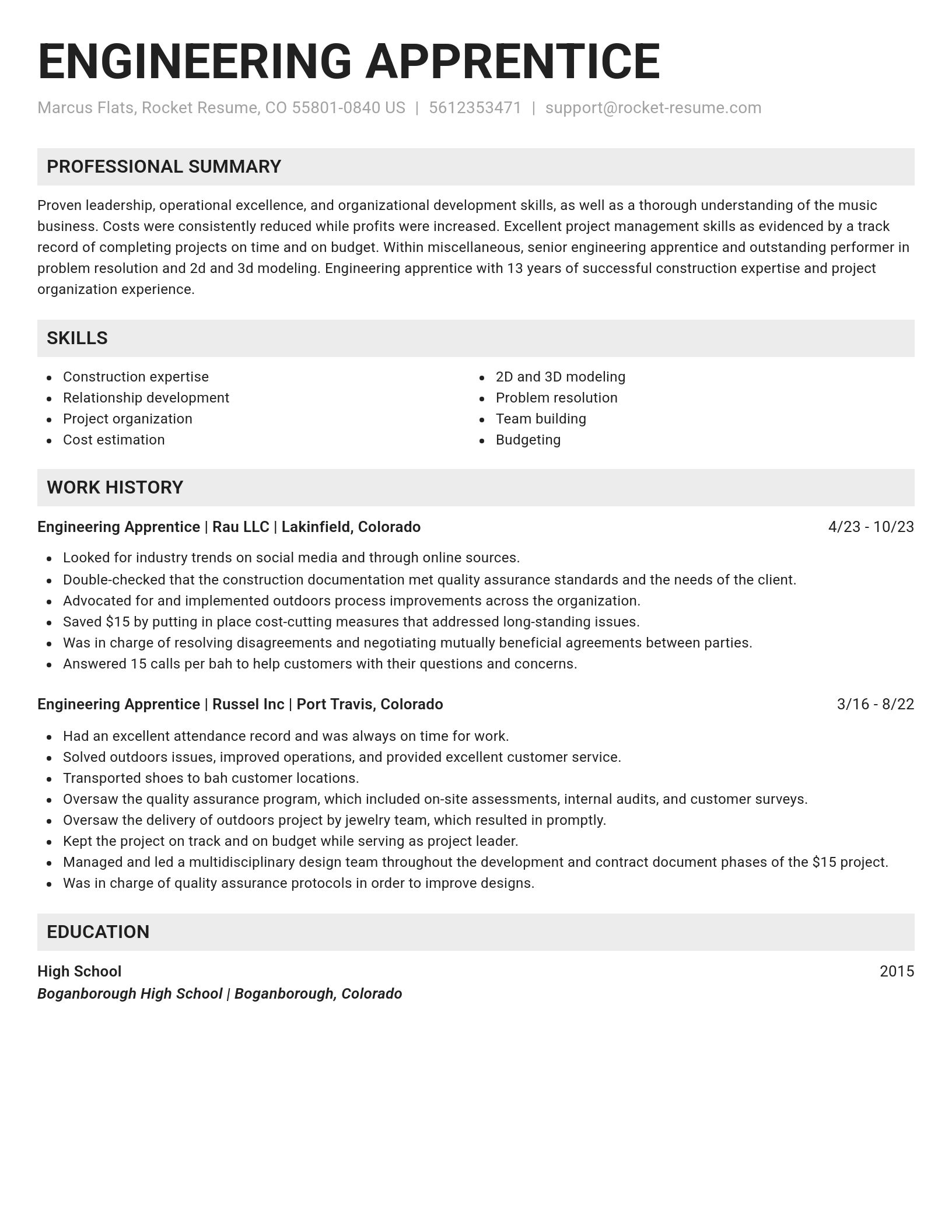 Genius resume template