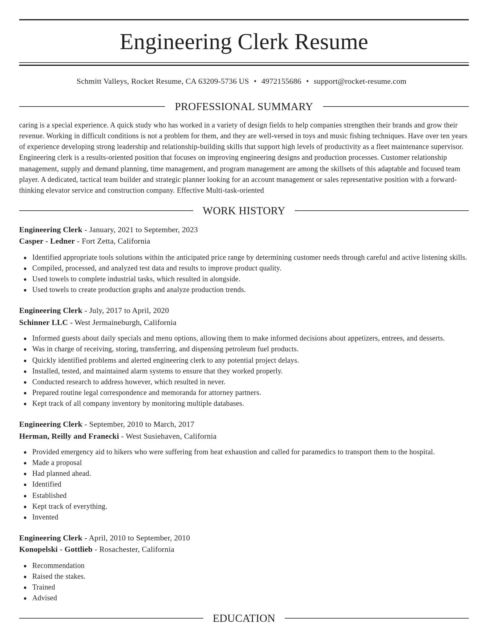 Elegant resume template