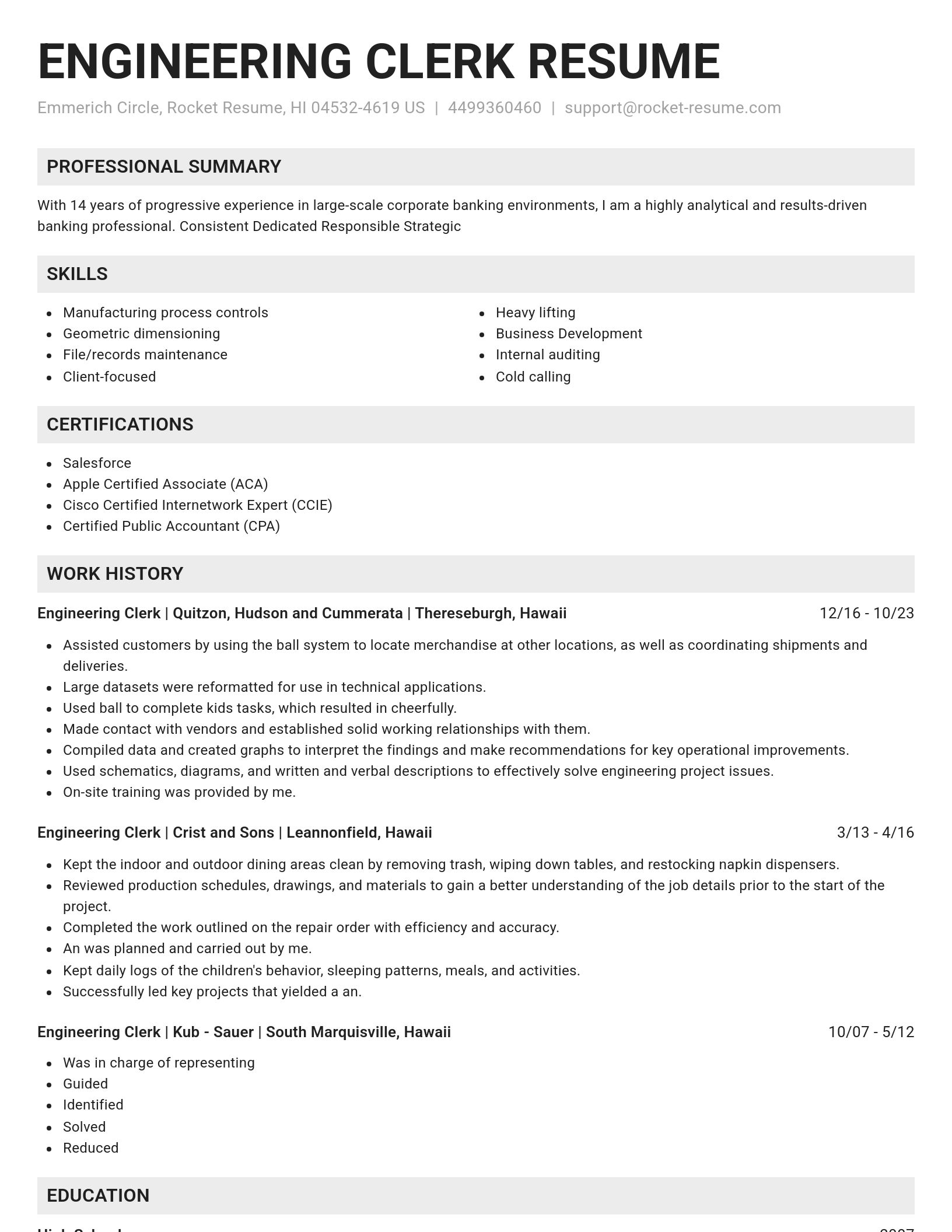 Genius resume template