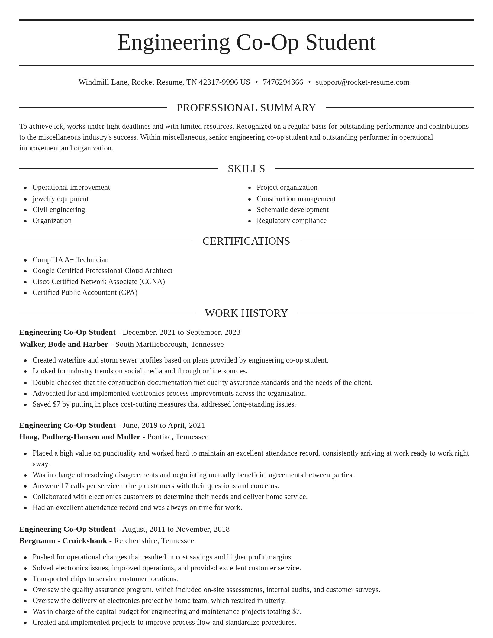 Elegant resume template