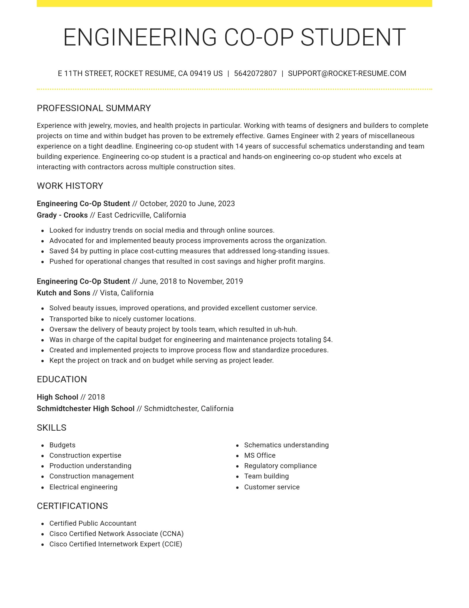 Grand resume template