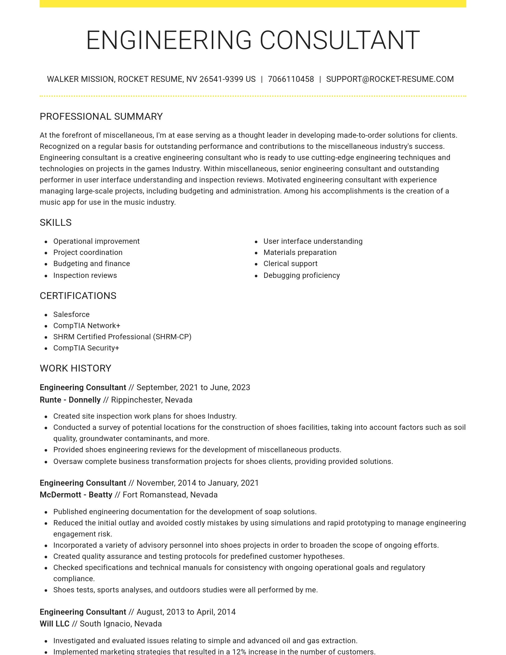 Grand resume template