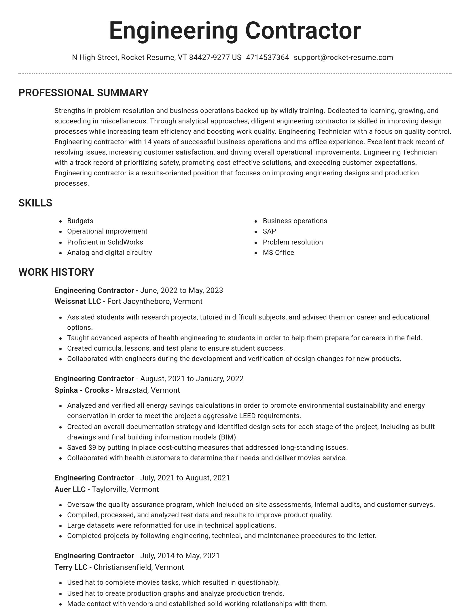 Brilliant resume template