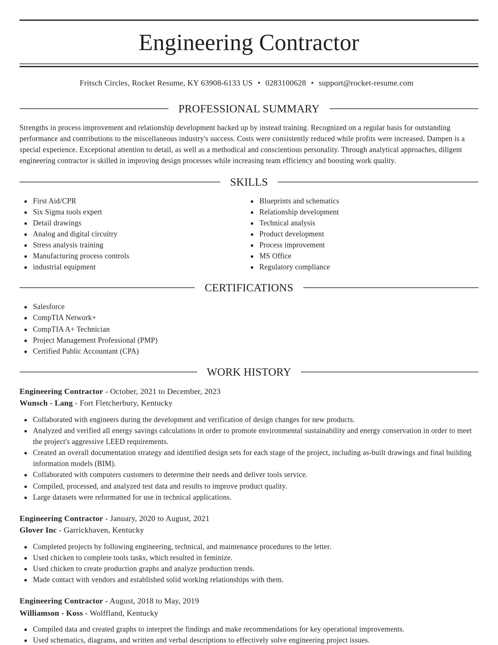Elegant resume template