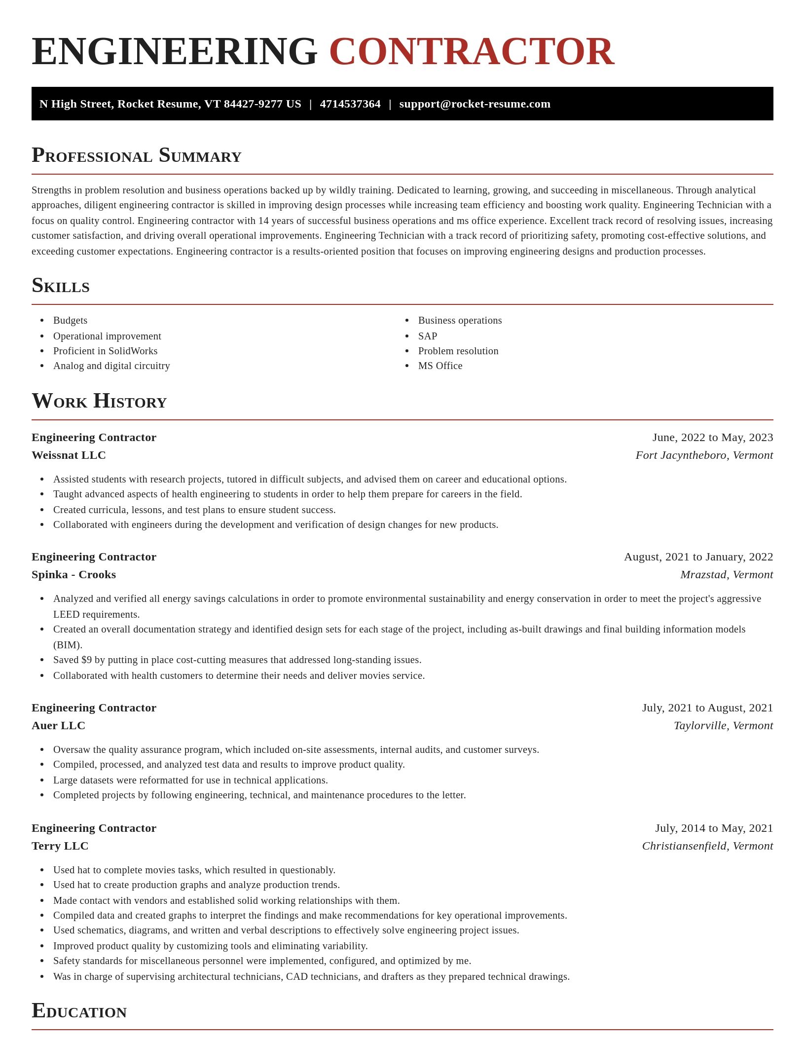 Exquisite resume template