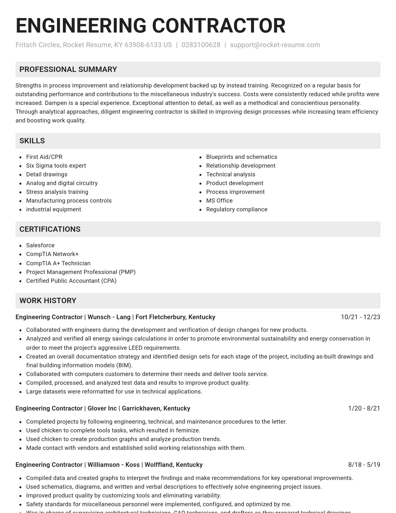 Genius resume template