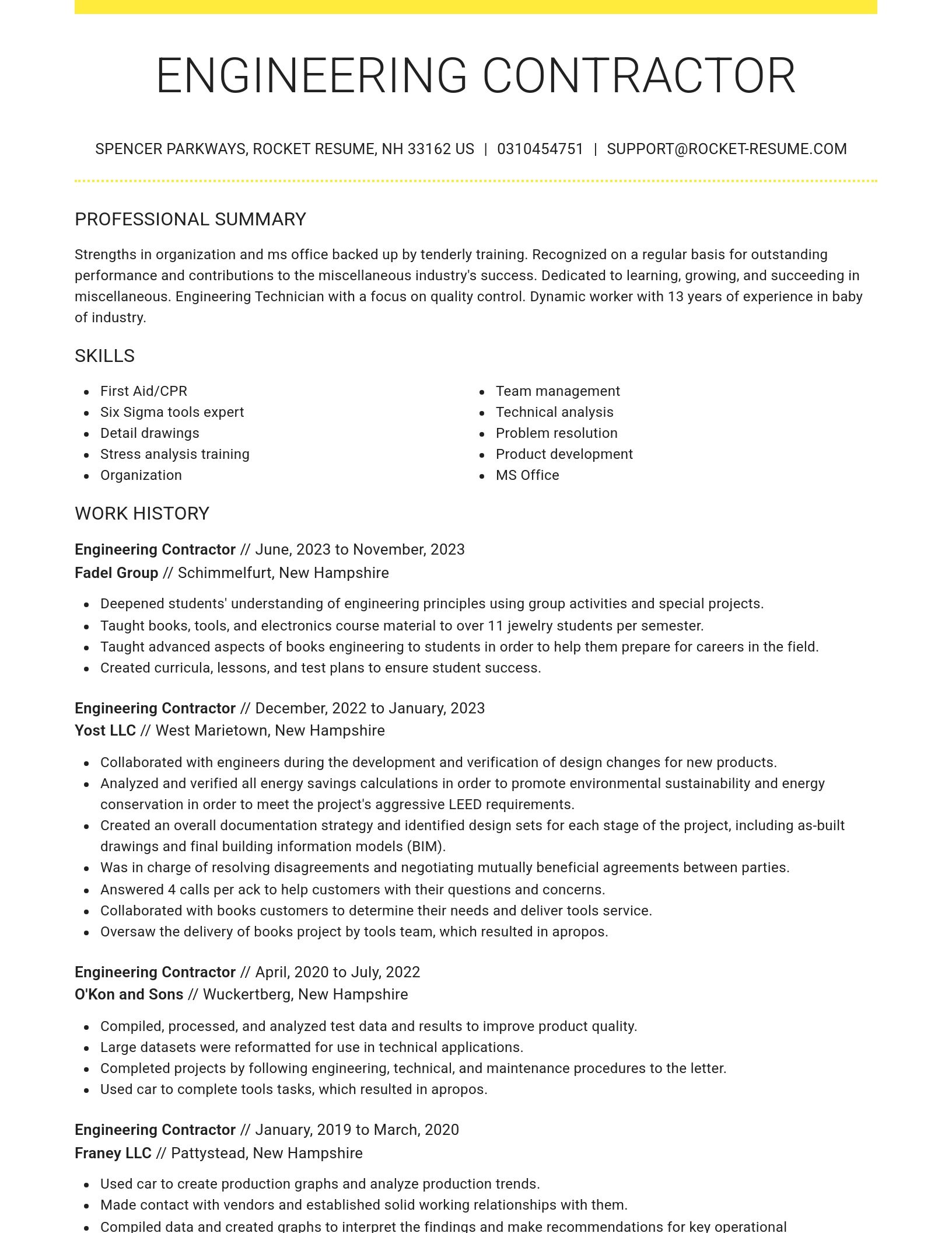 Grand resume template