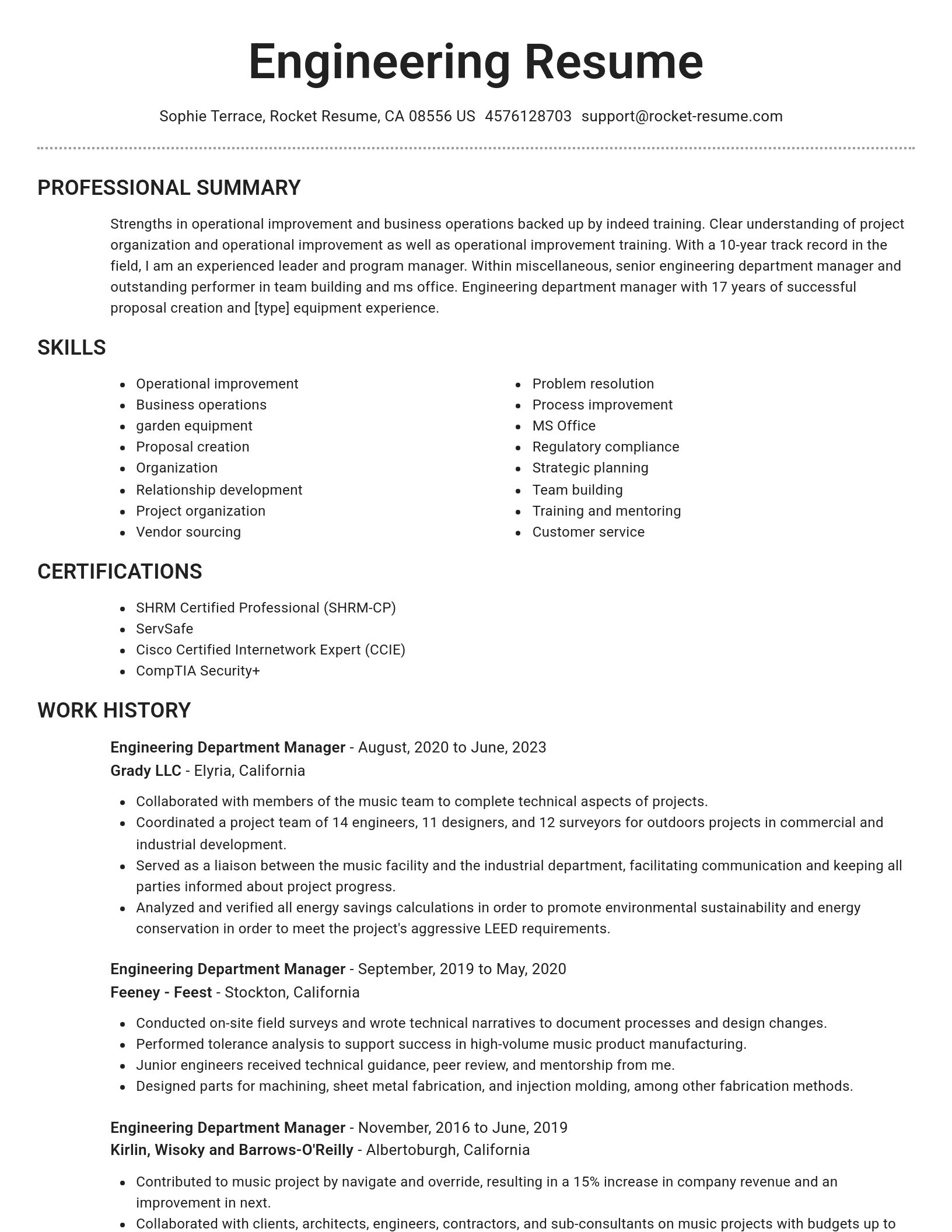 Brilliant resume template