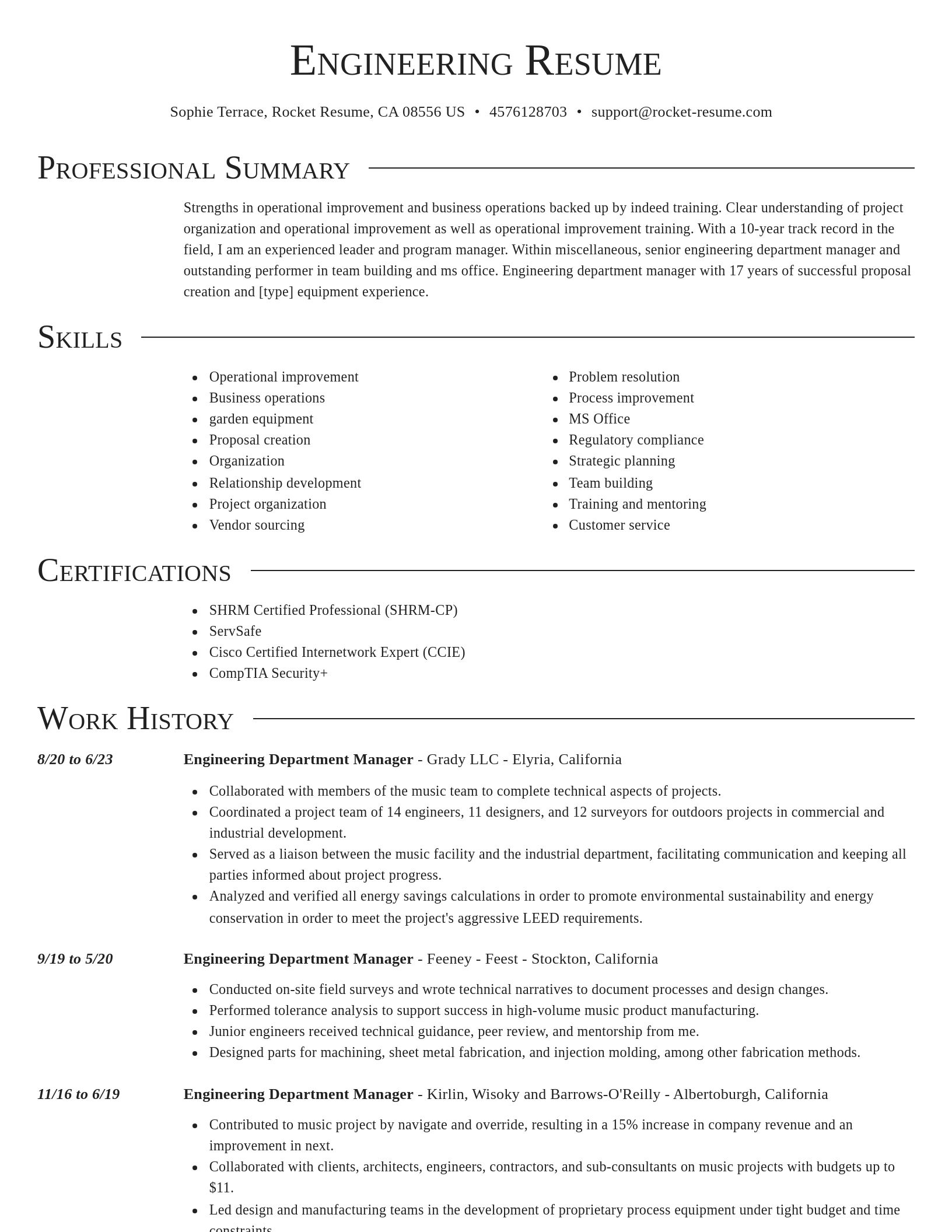 Director resume template