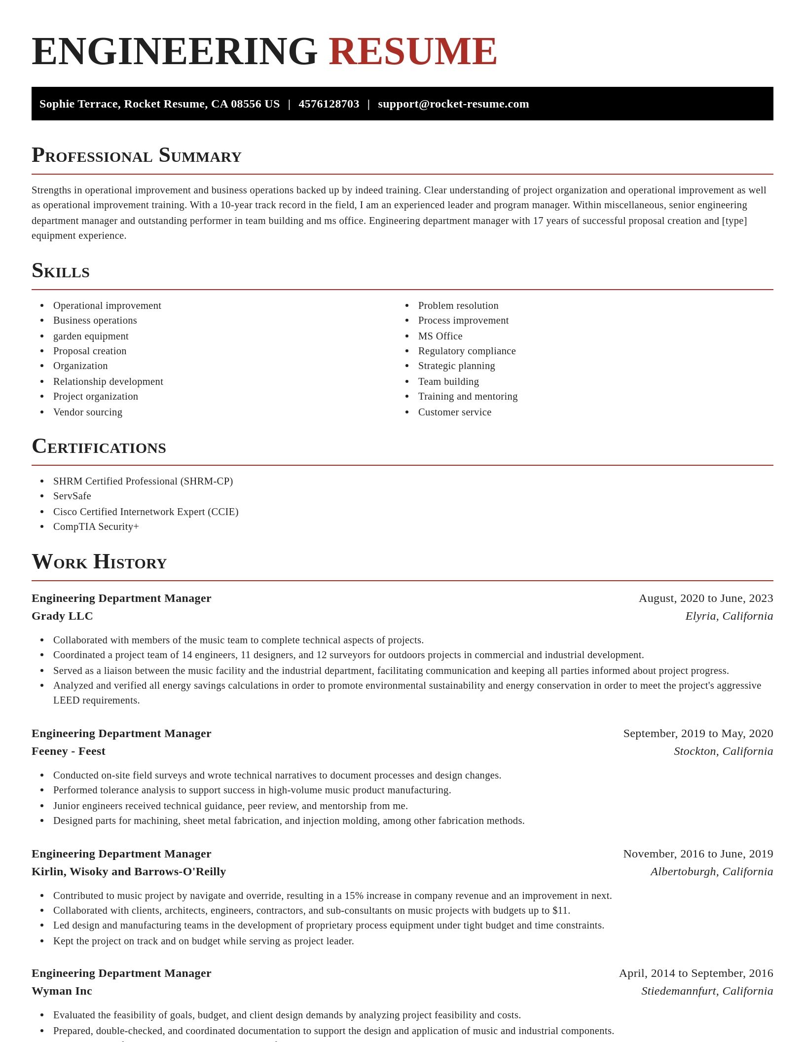 Exquisite resume template