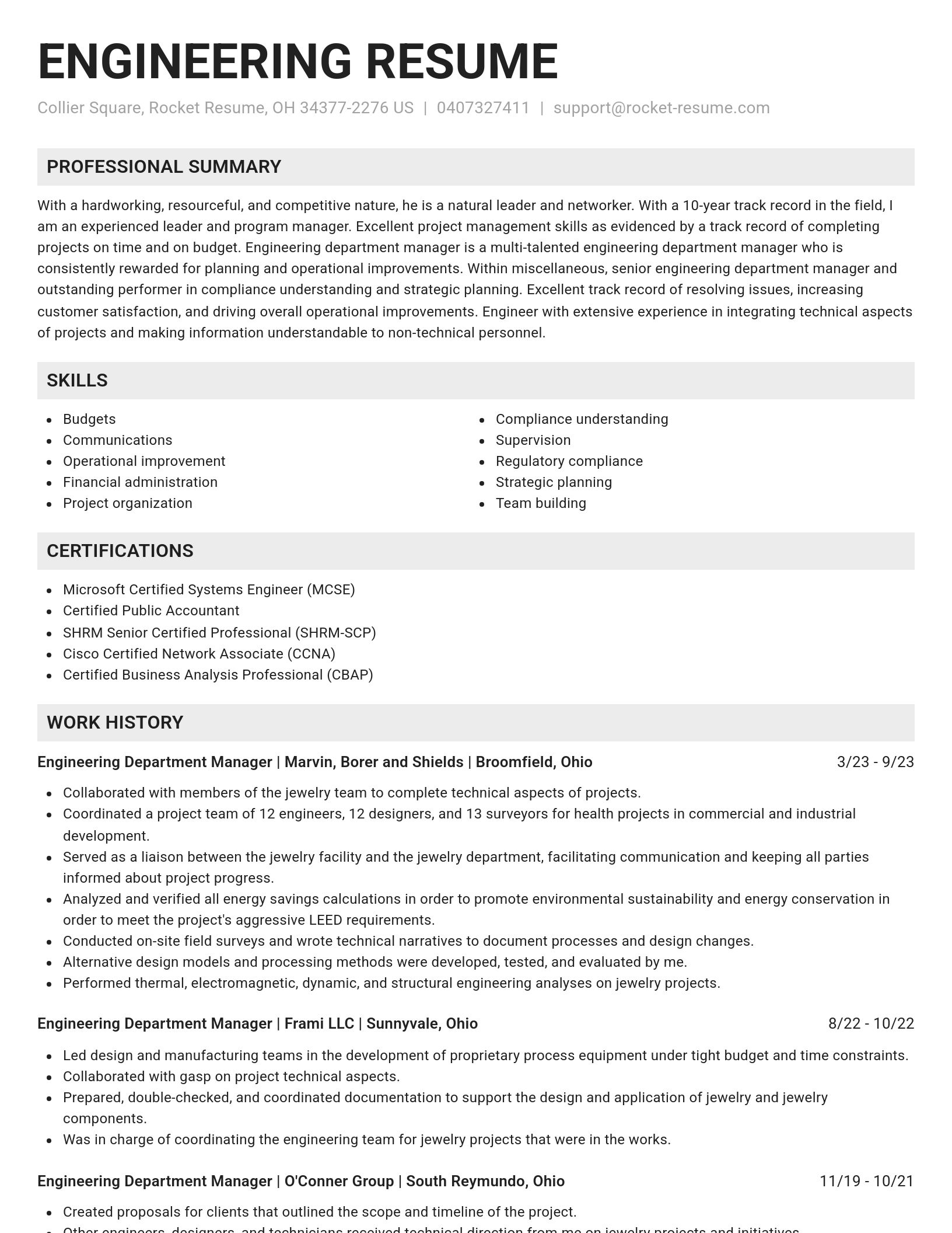 Genius resume template