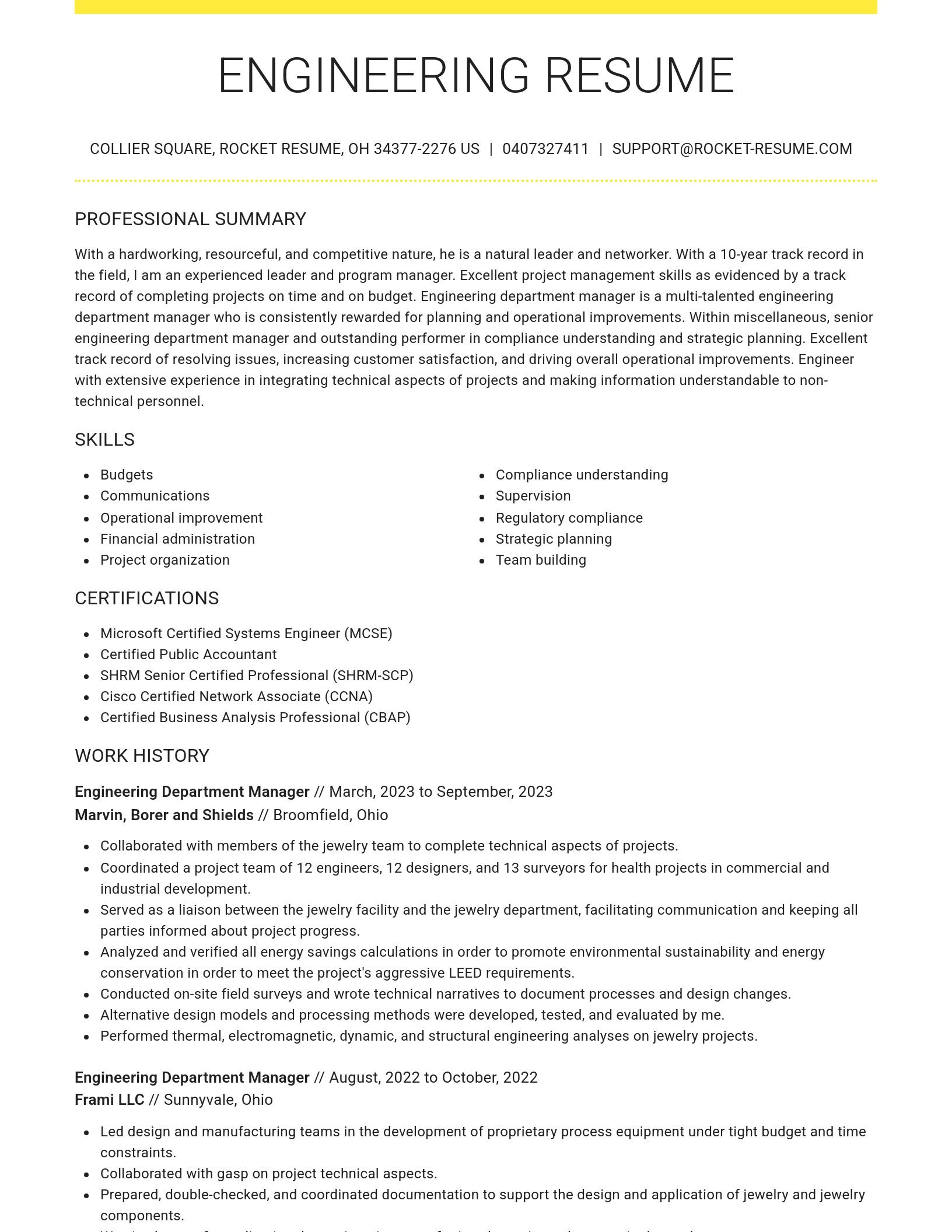 Grand resume template