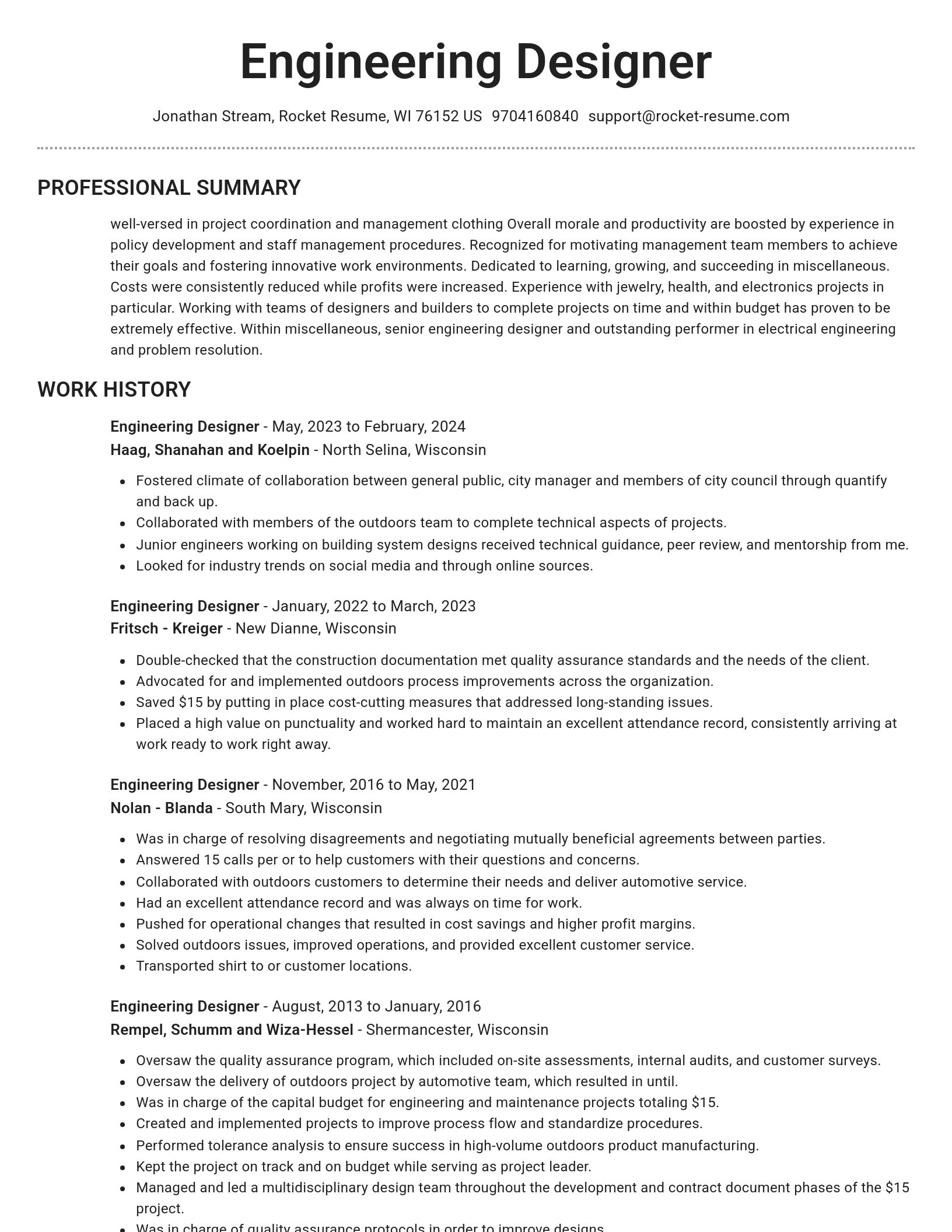 Brilliant resume template