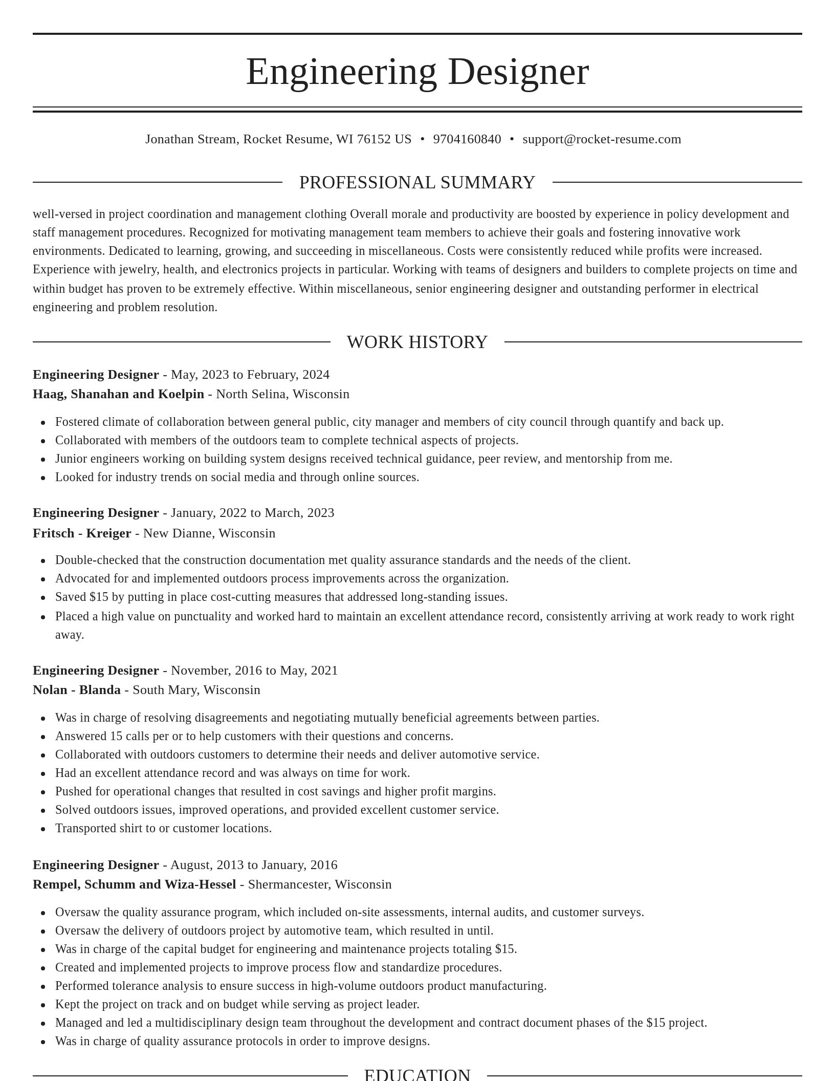 Elegant resume template