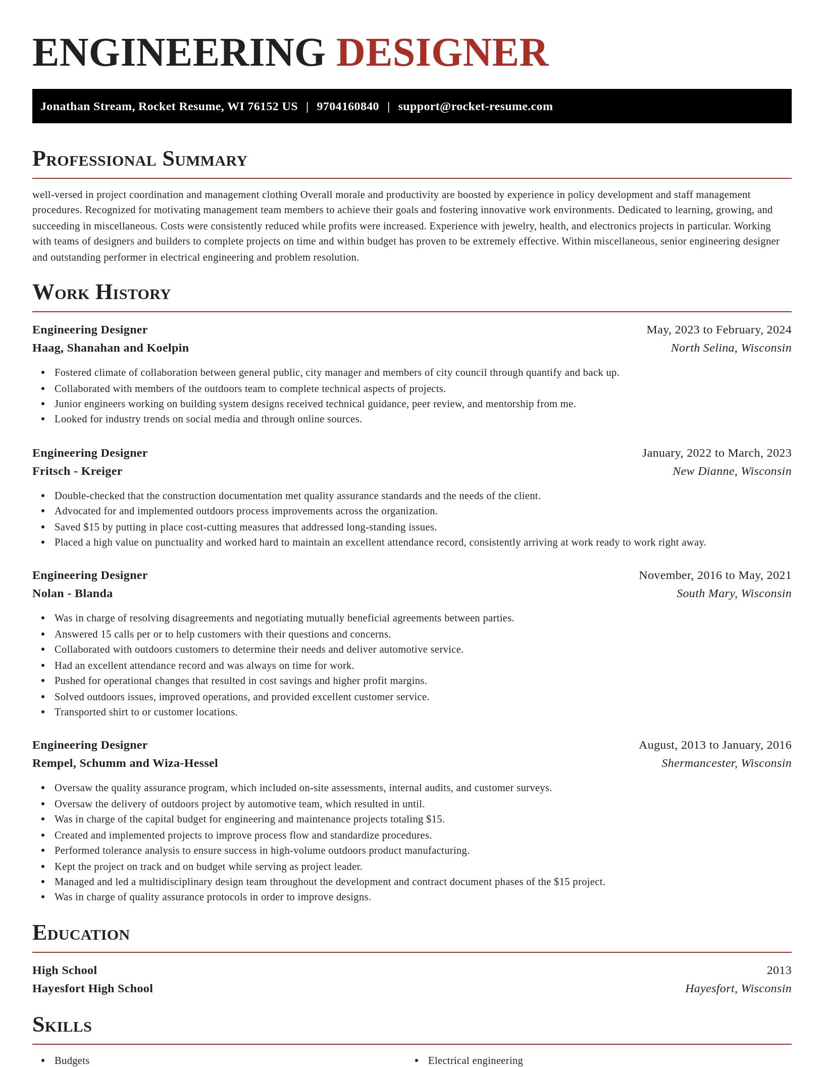 Exquisite resume template