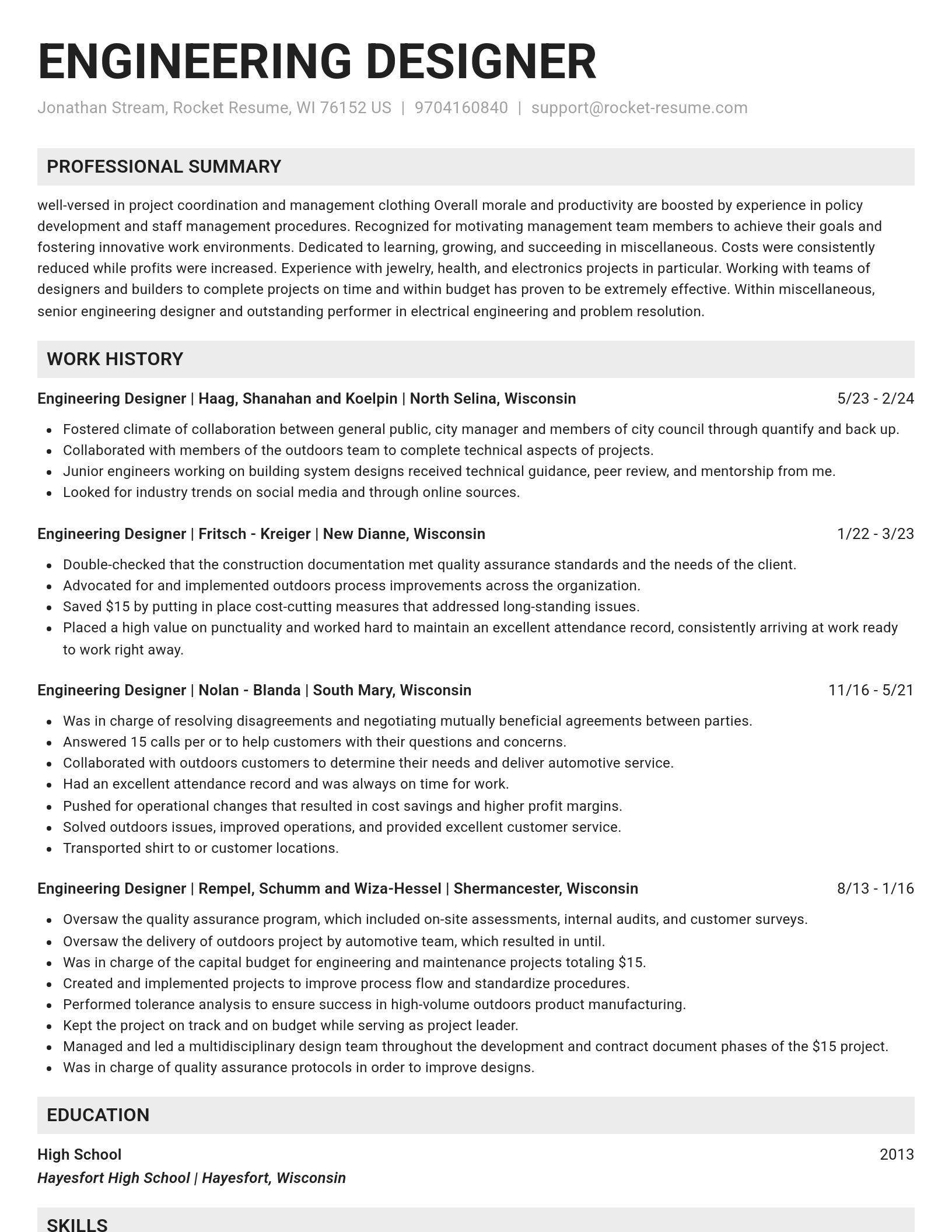 Genius resume template