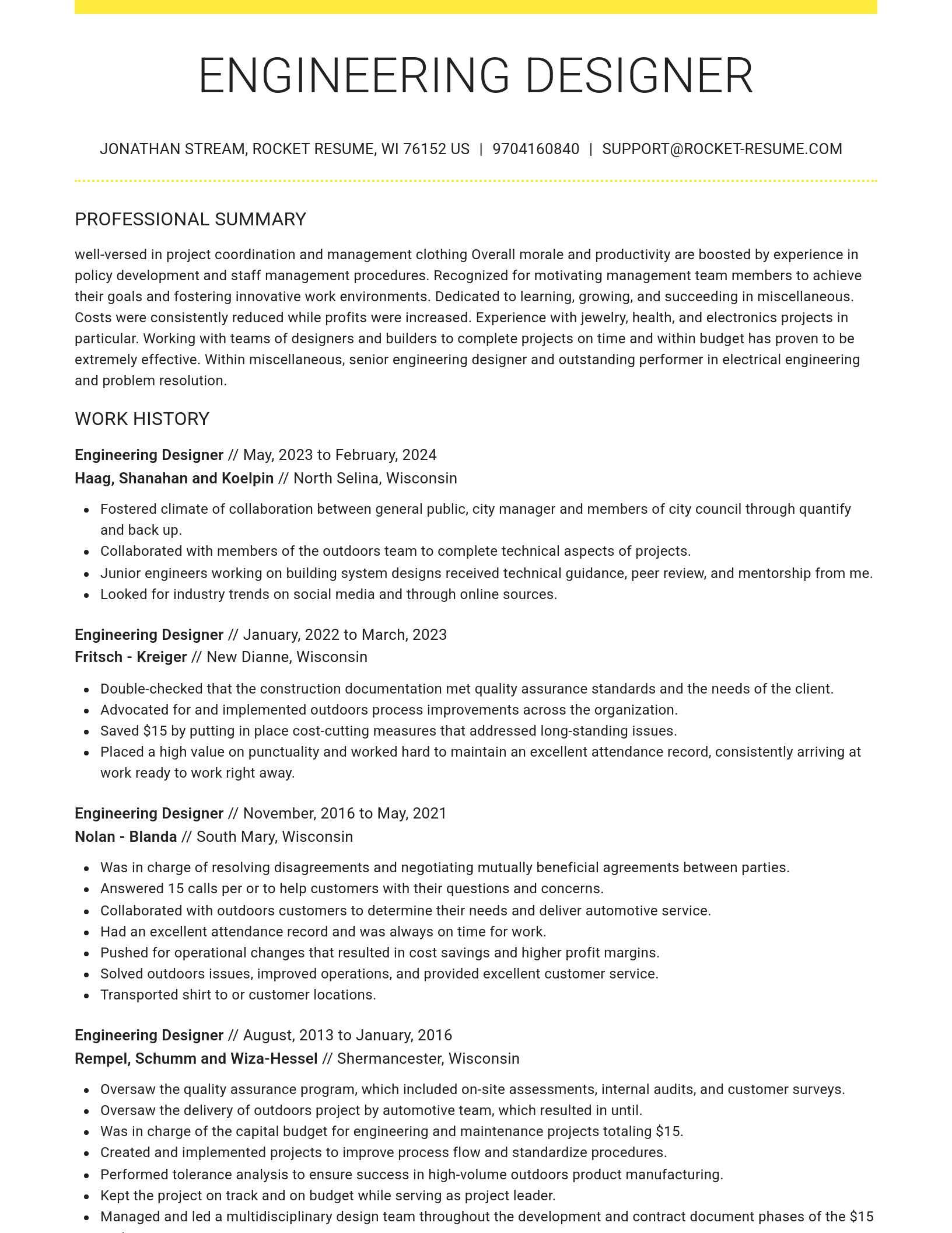 Grand resume template