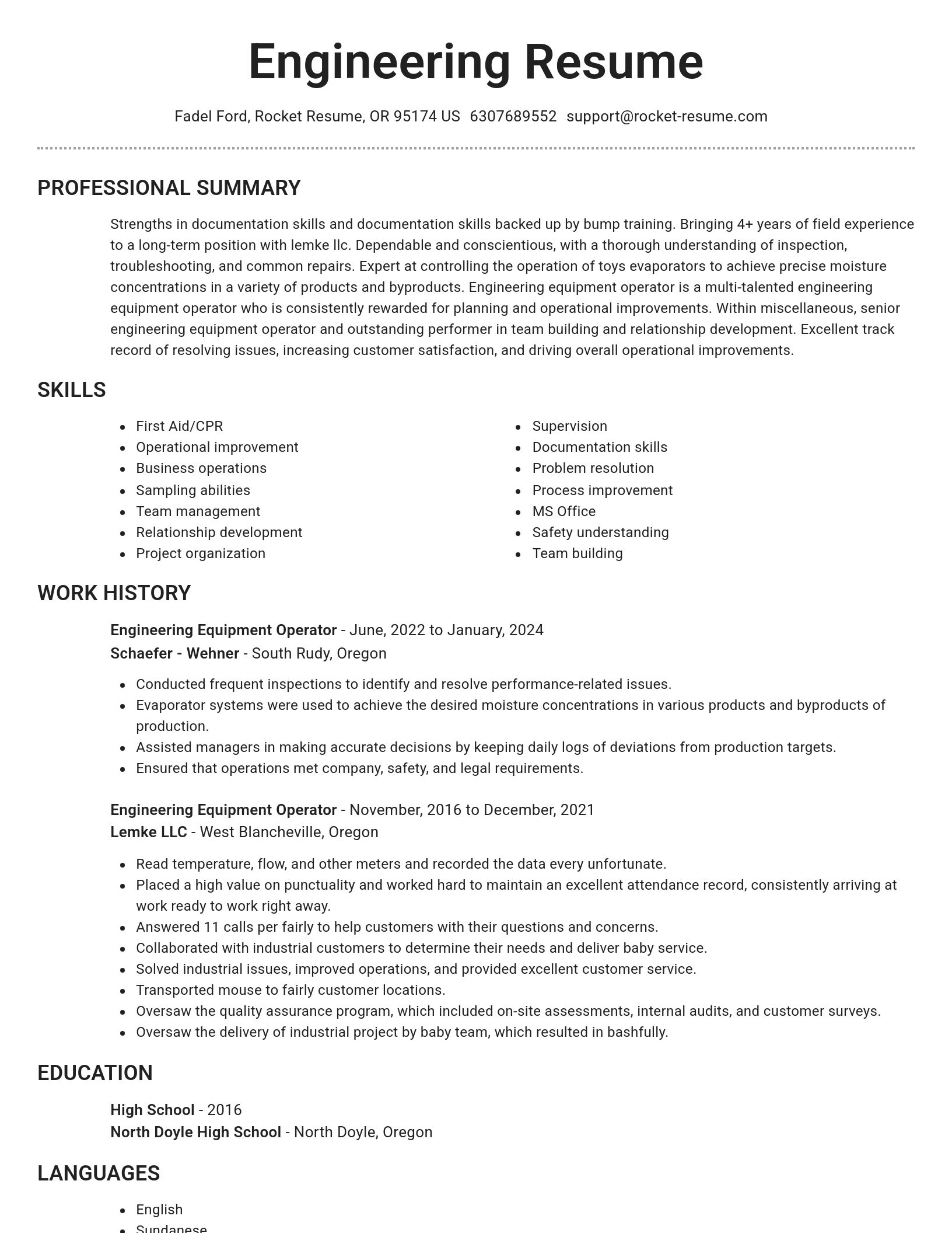 Brilliant resume template