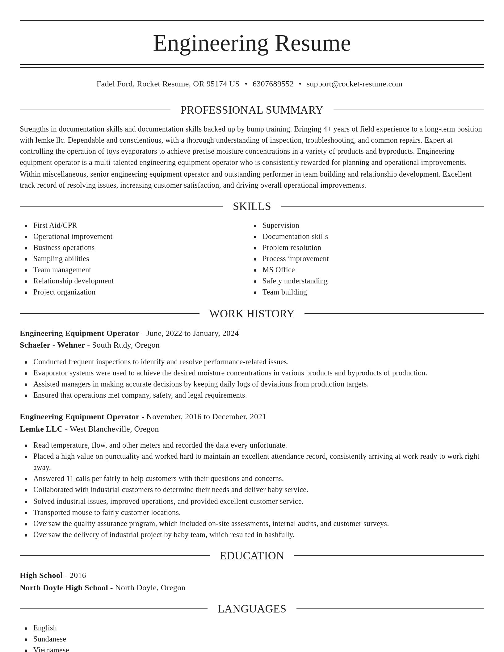 Elegant resume template