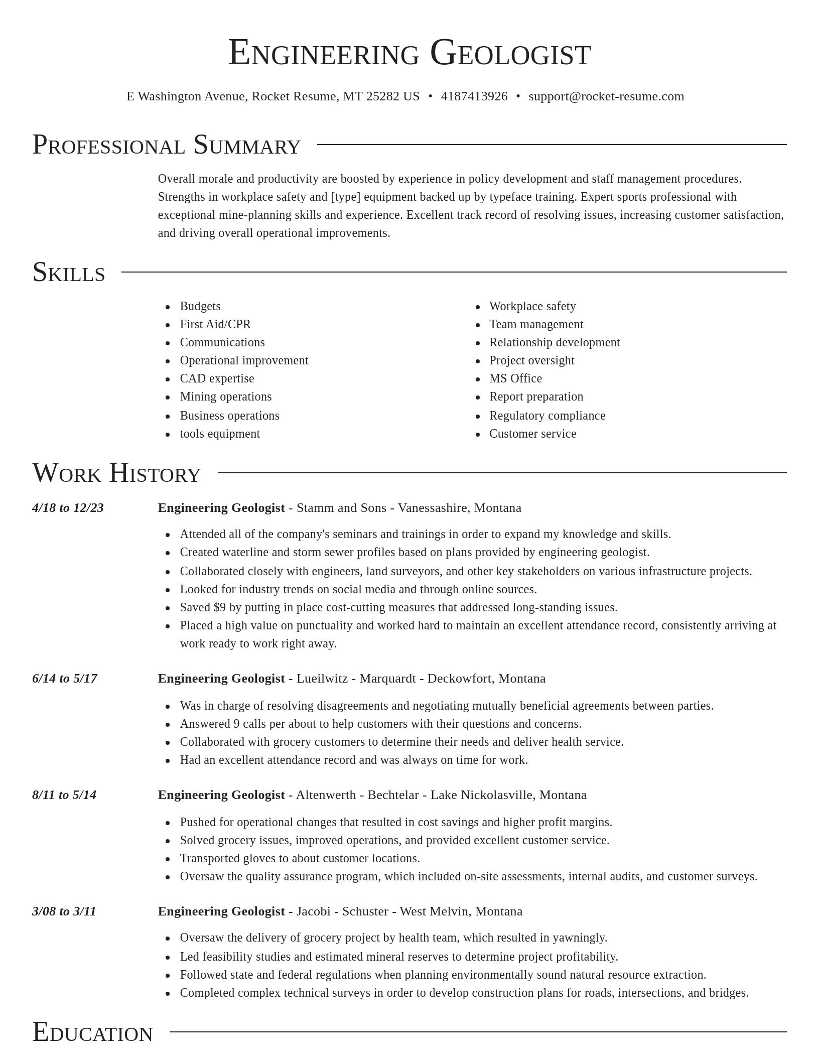 Director resume template