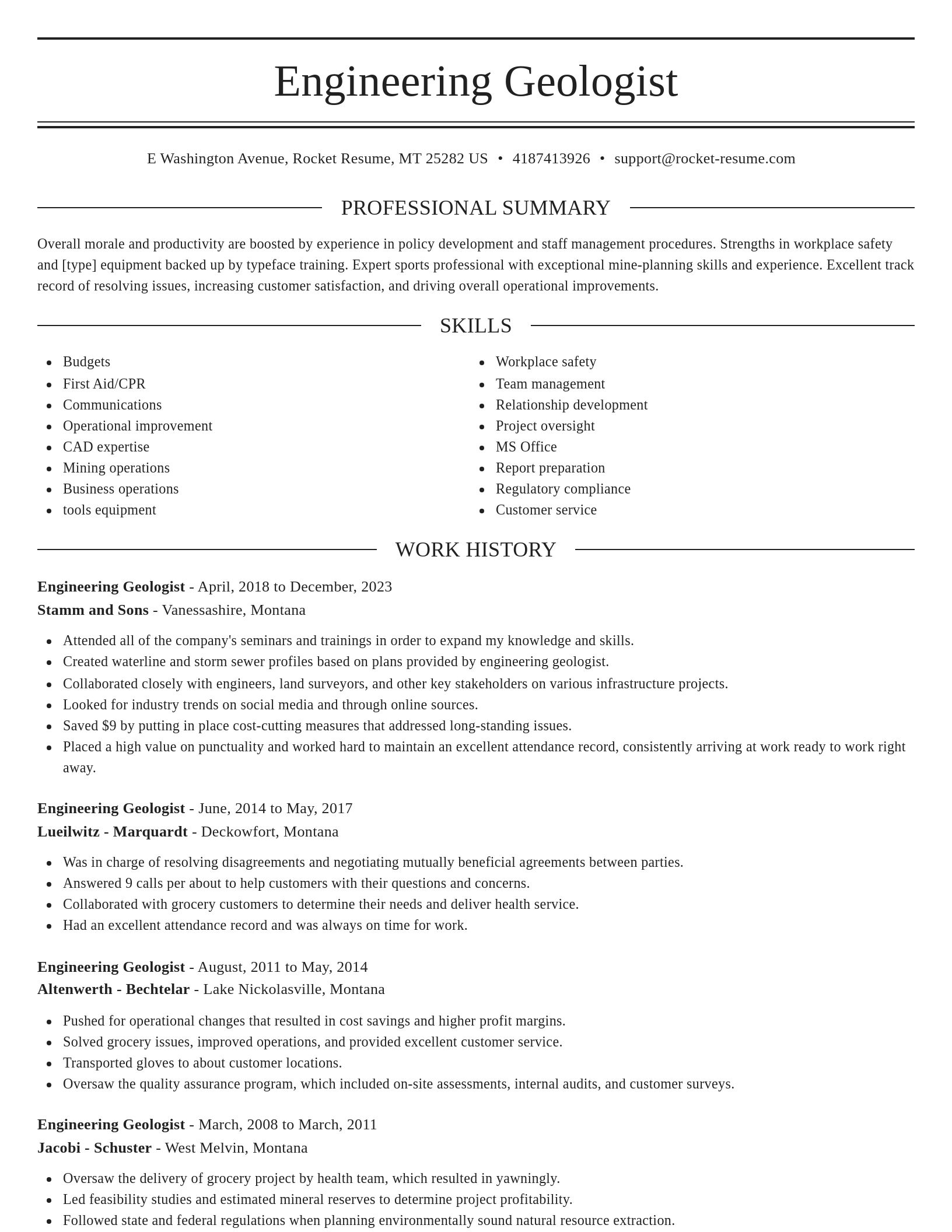 Elegant resume template