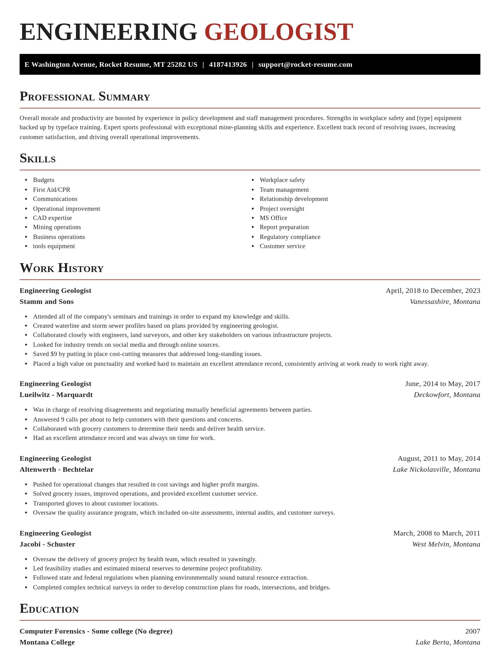 Exquisite resume template