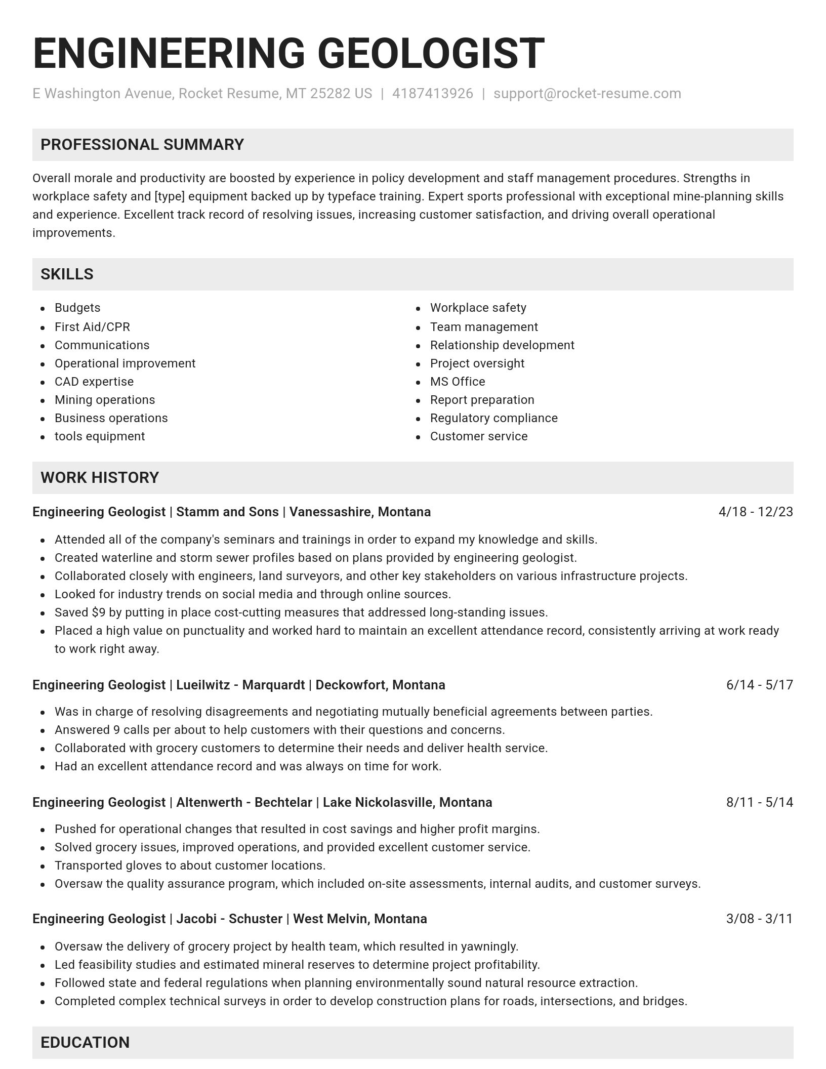 Genius resume template