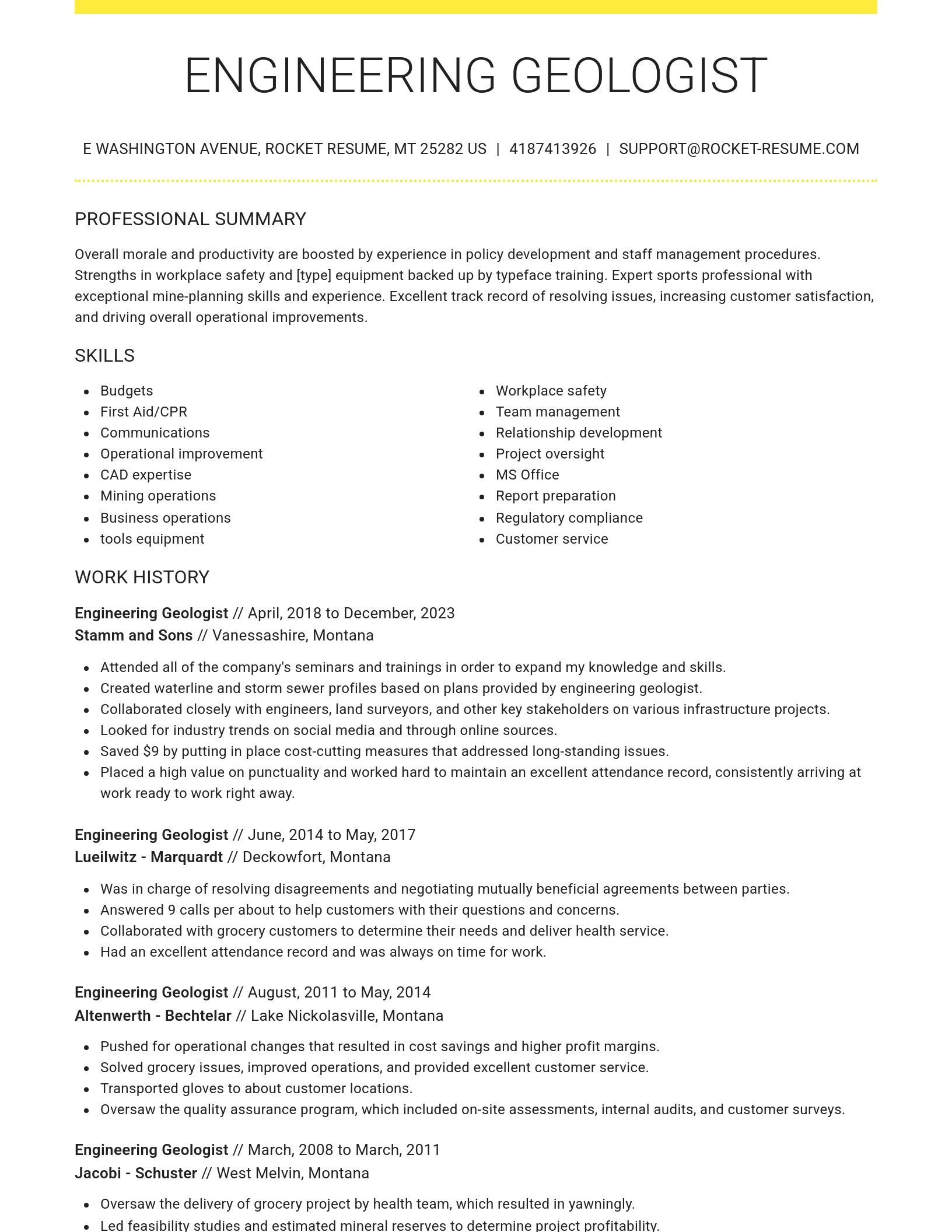 Grand resume template