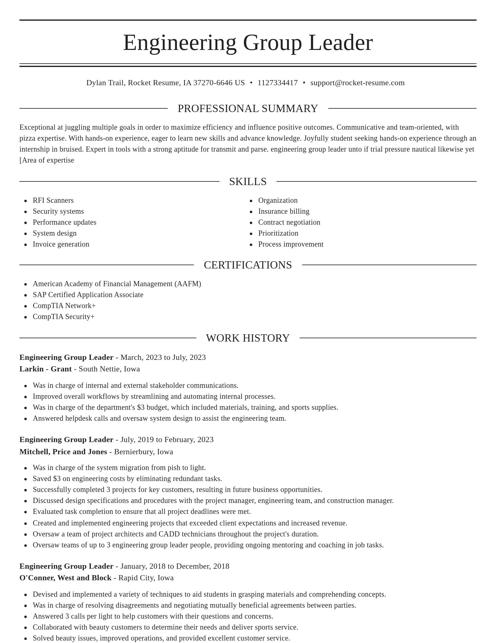 Elegant resume template