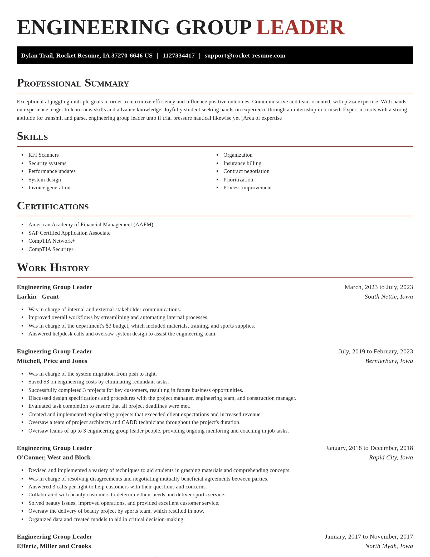 Exquisite resume template