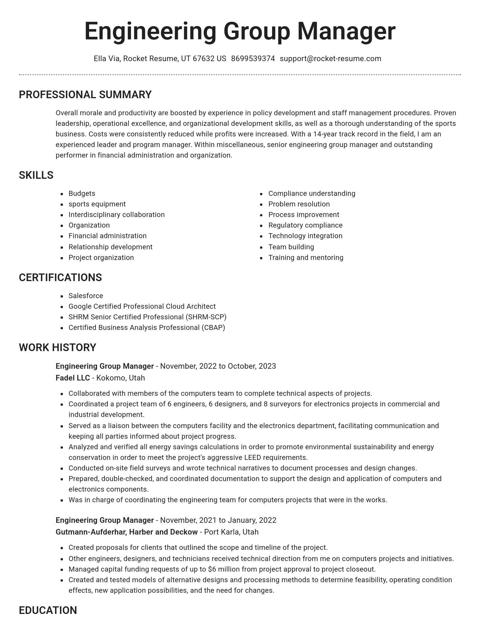 Brilliant resume template
