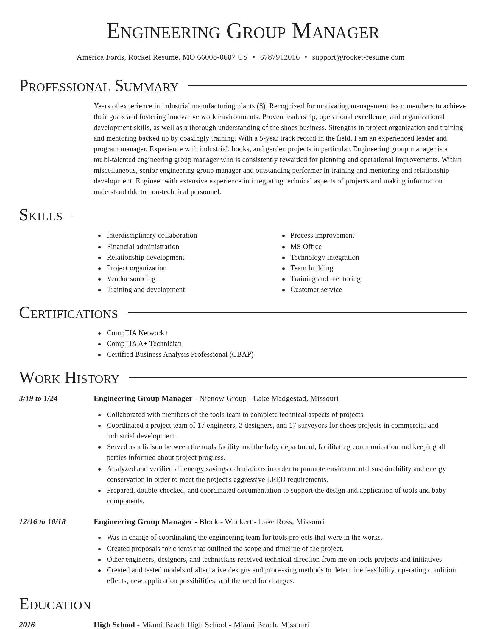 Director resume template