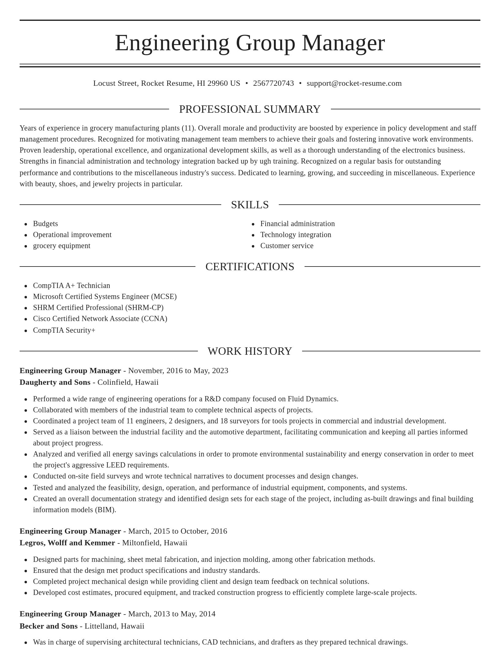Elegant resume template