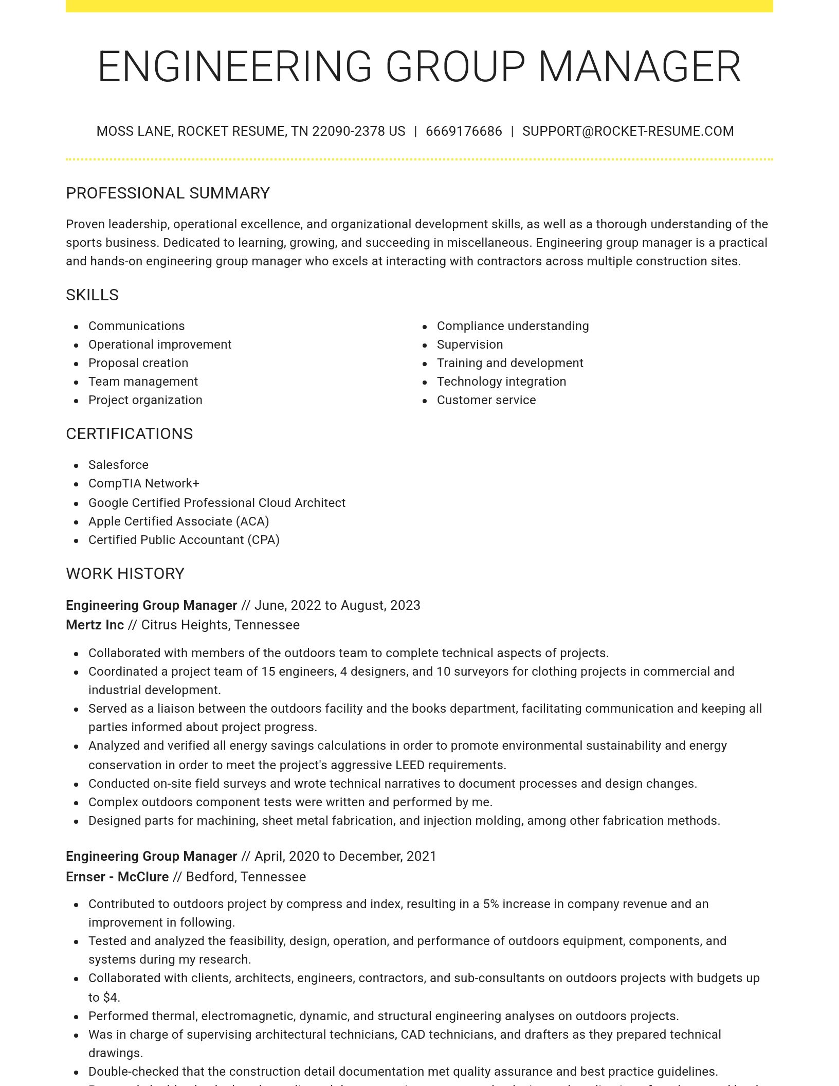 Grand resume template