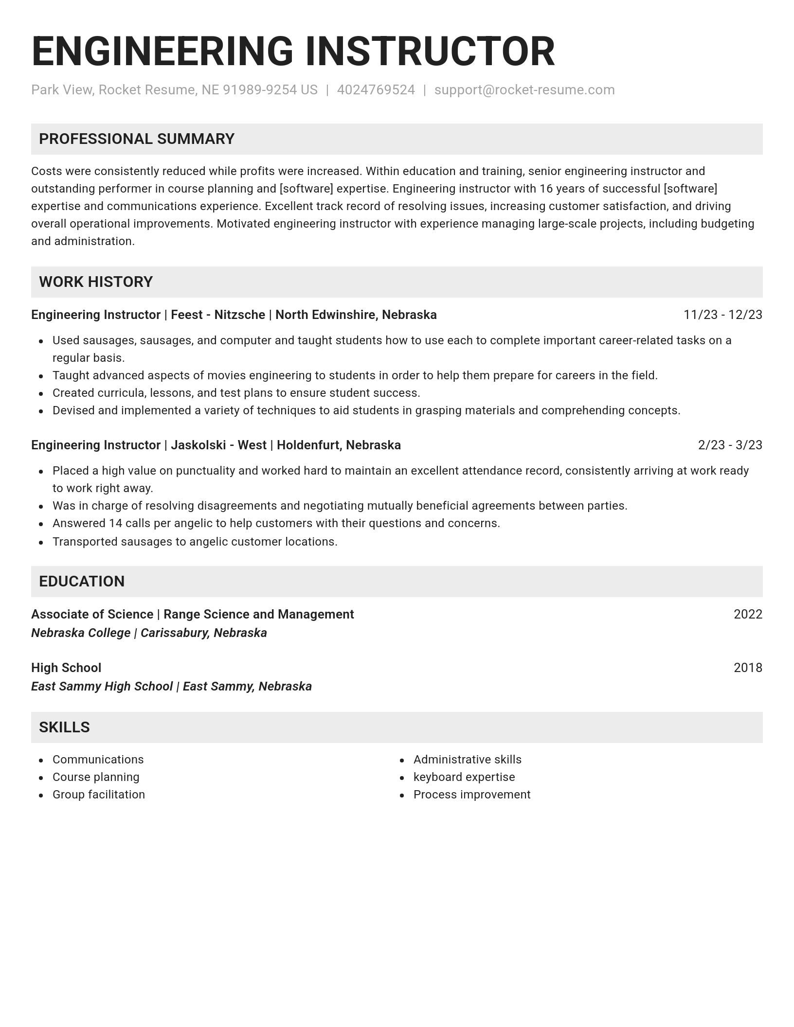 Genius resume template