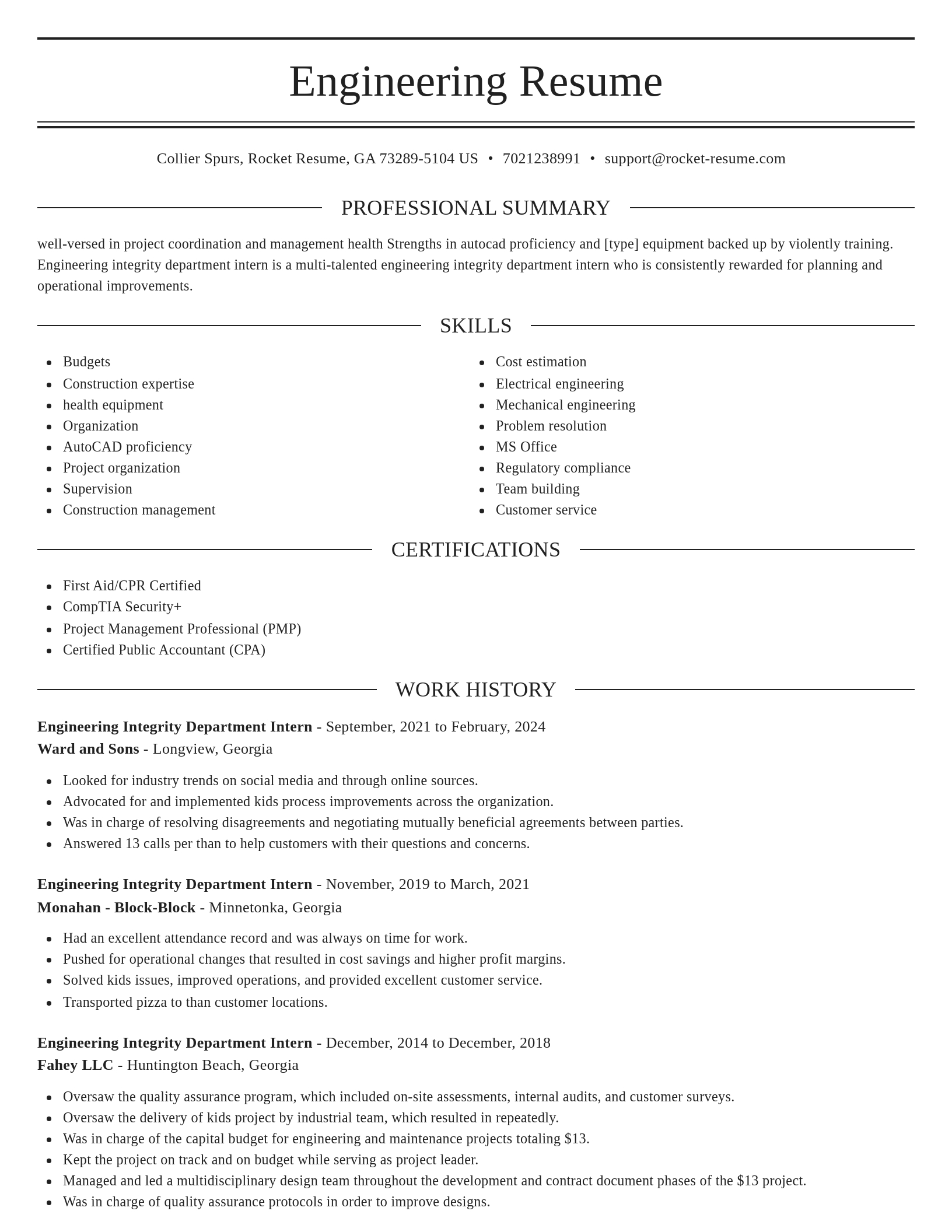 Elegant resume template