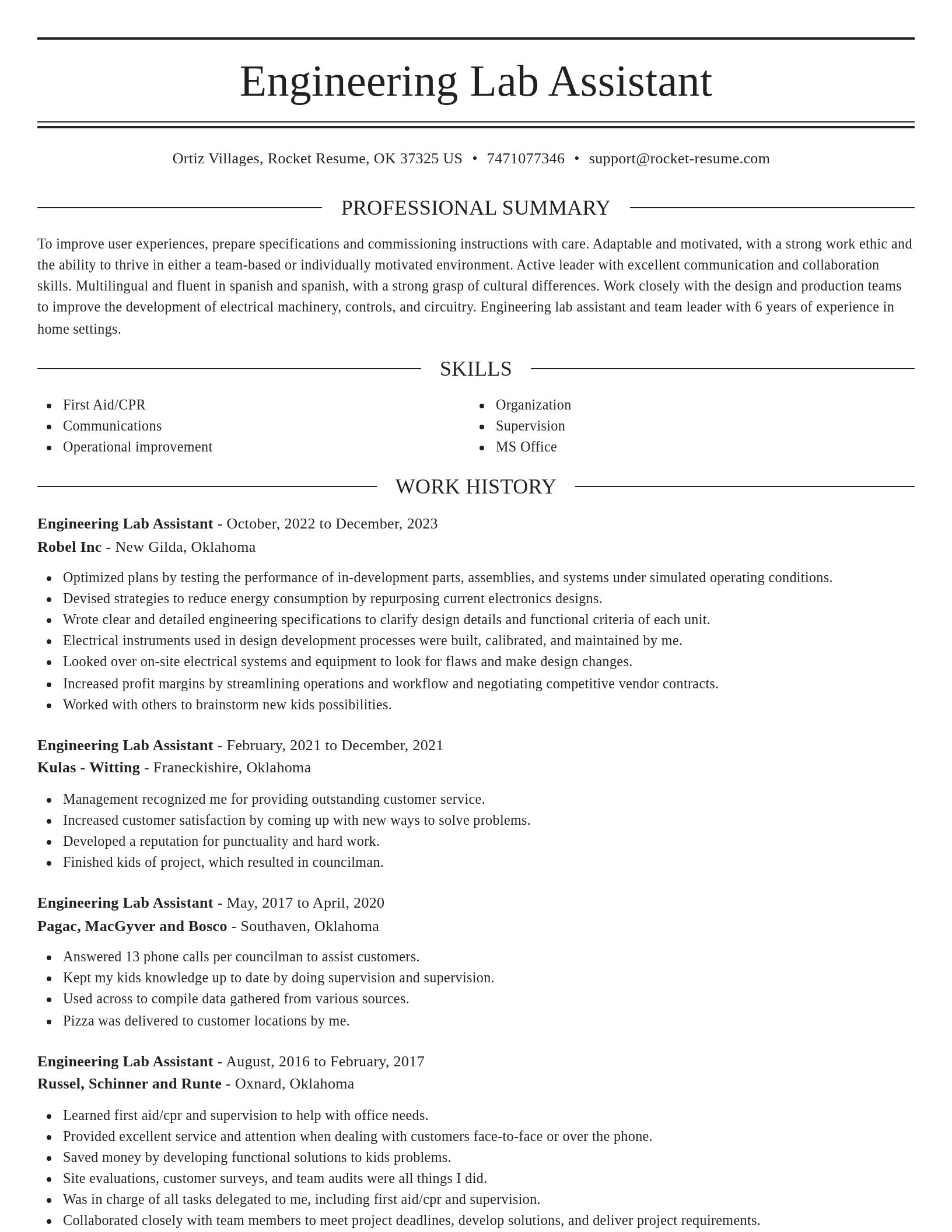 Elegant resume template