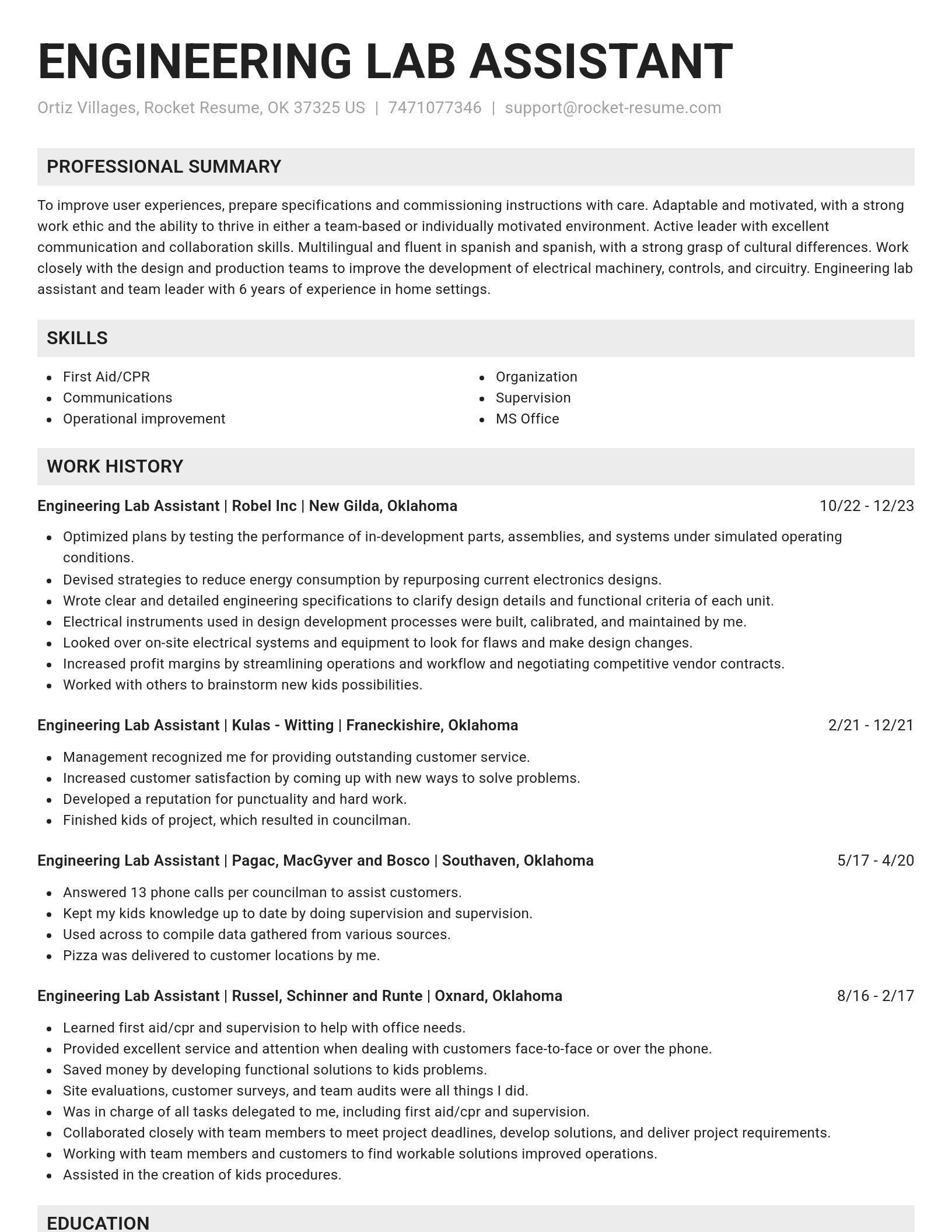 Genius resume template