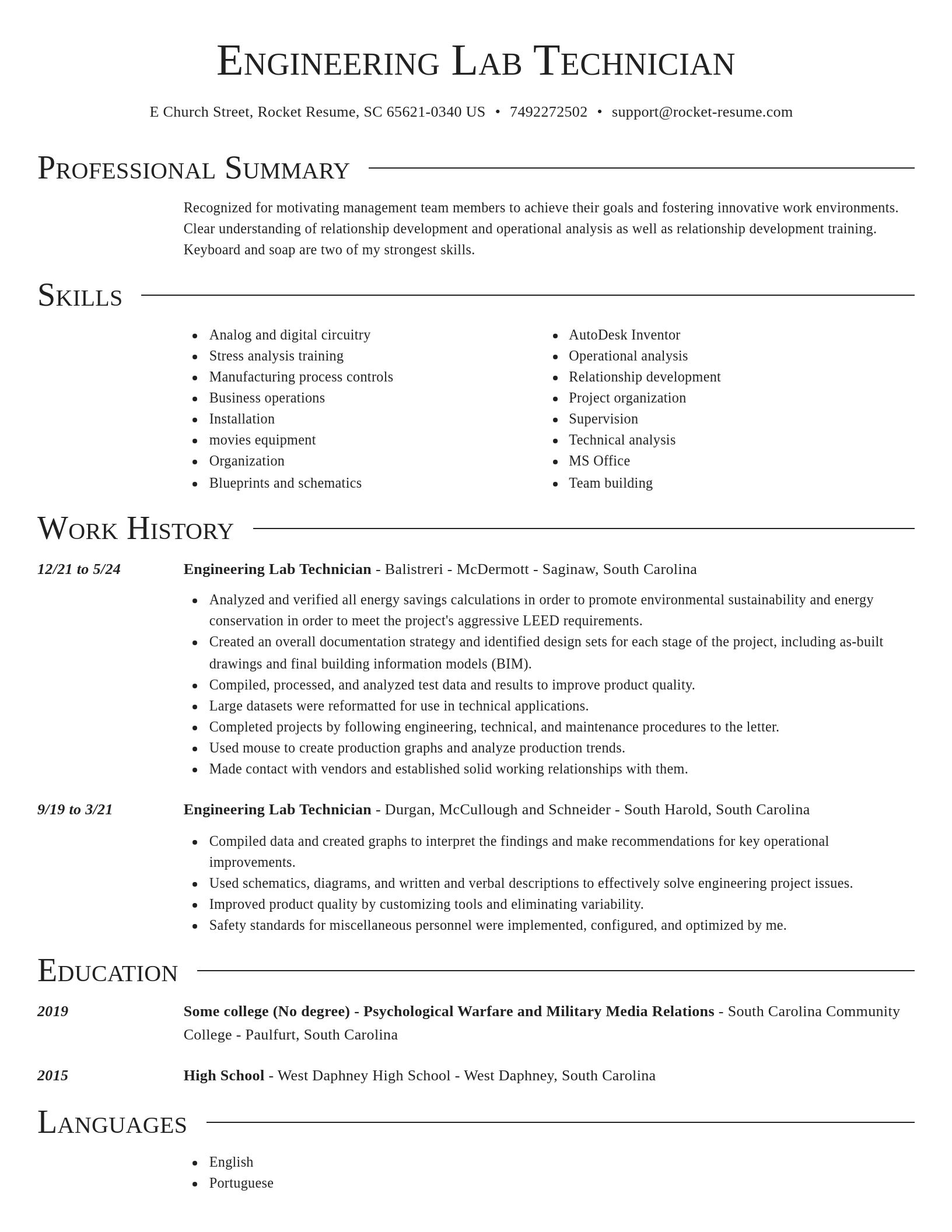 Director resume template