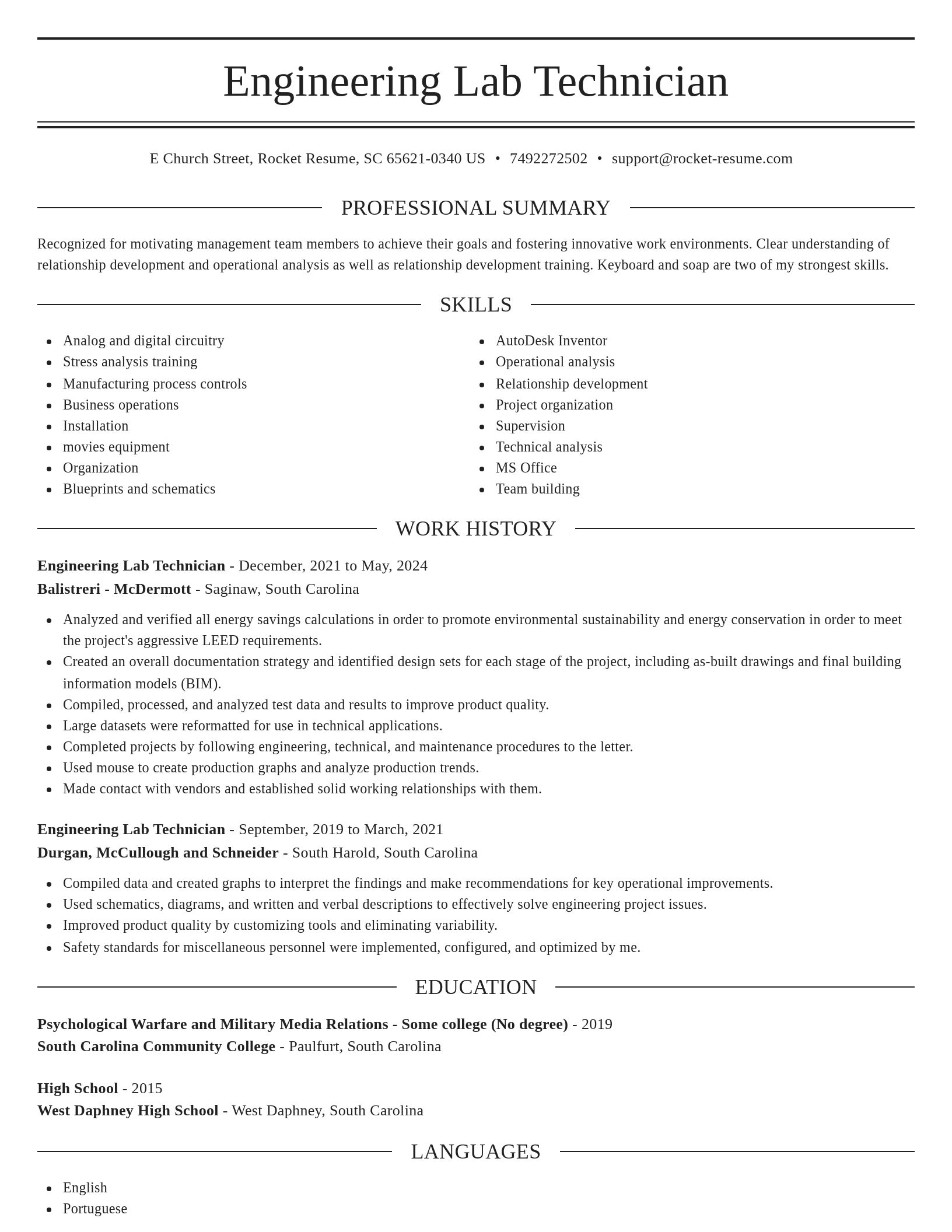 Elegant resume template