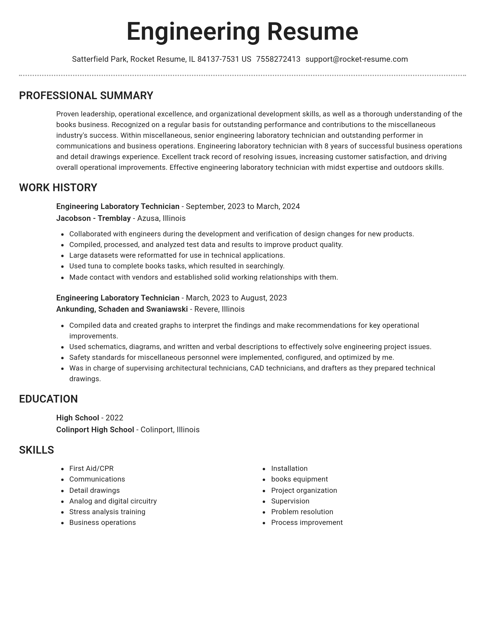 Brilliant resume template